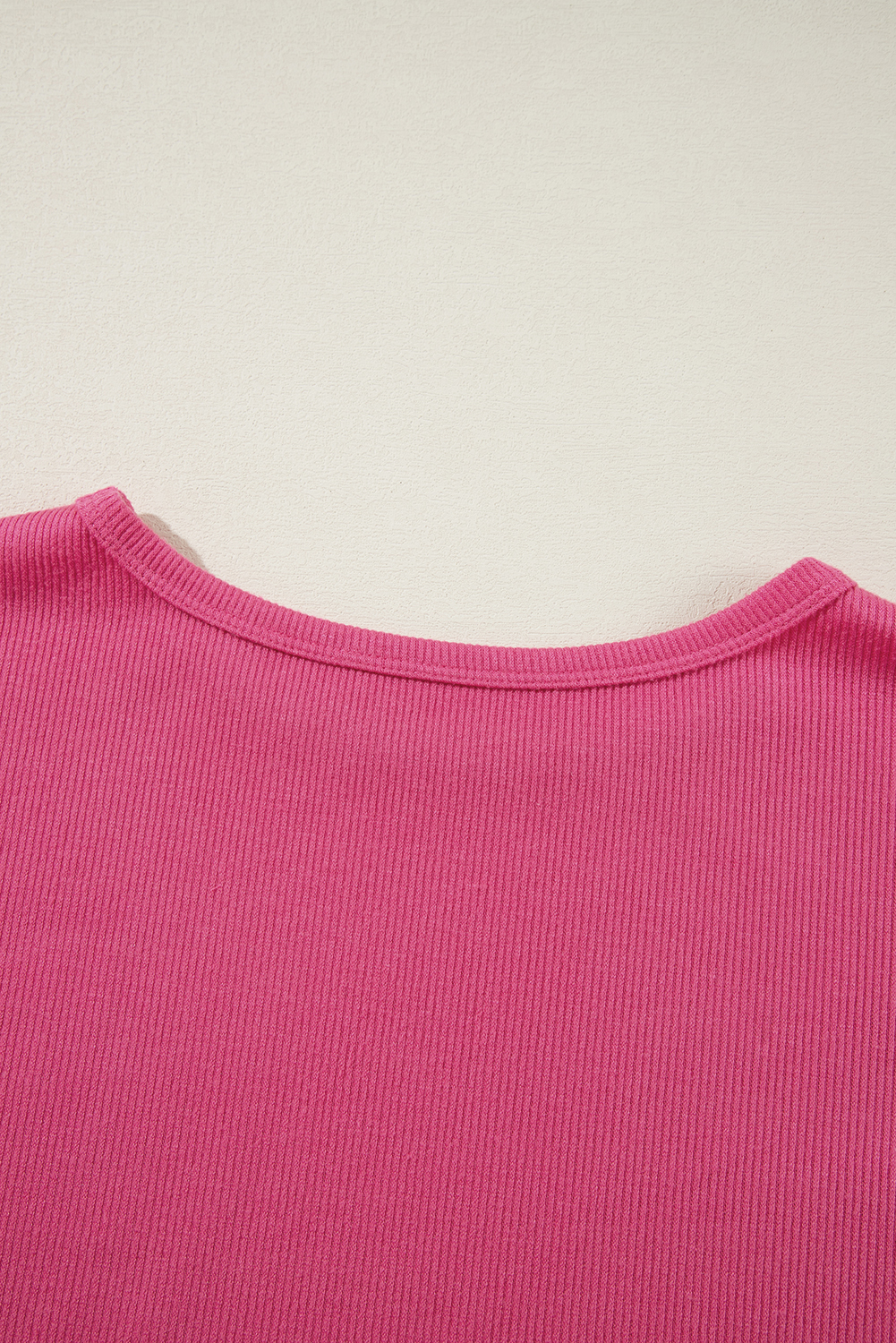 Casual and Sophisticated Ribbed Knit Top - Sachet Pink - Detail View 8 Casual and Sophisticated Ribbed Knit Top - Sachet Pink - Detail View 8