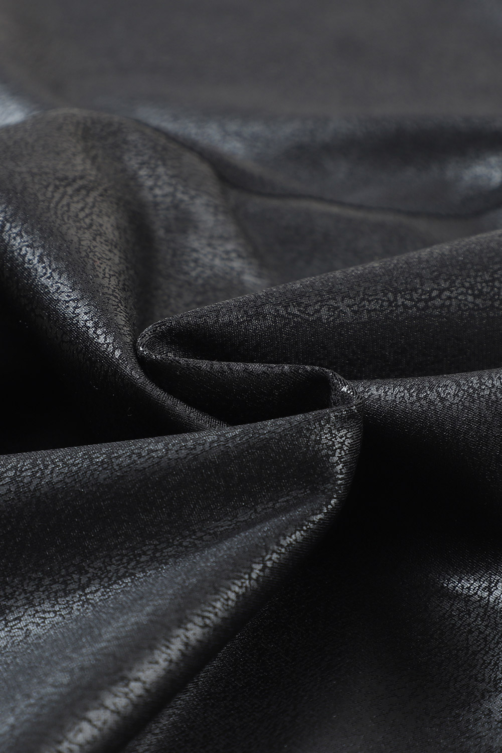 Sleek Faux Leather Leggings, High Waist Bodycon Trousers - Detail View 11 Sleek Faux Leather Leggings, High Waist Bodycon Trousers - Detail View 11