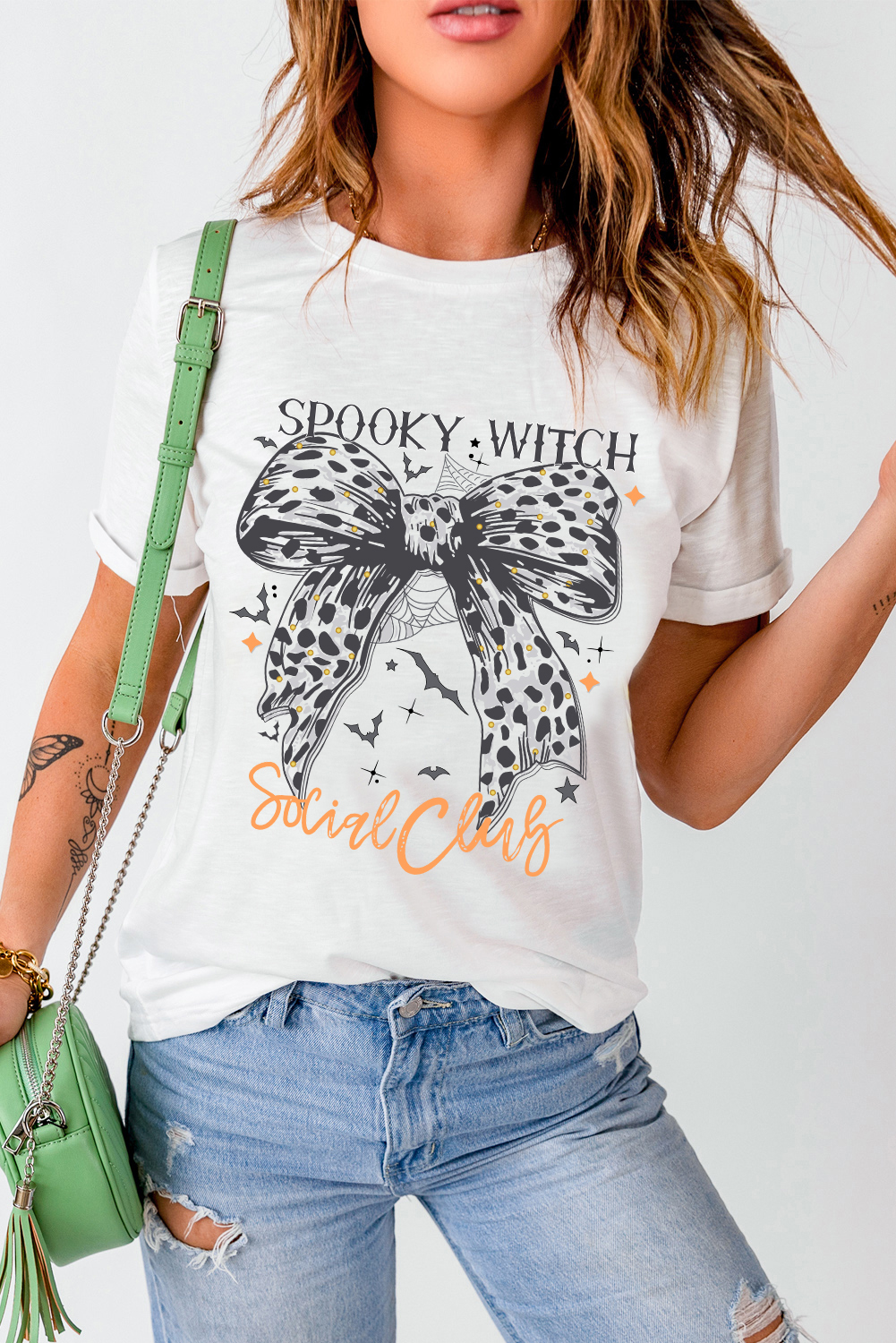 Casual Short Sleeve Round Neck T-Shirt - Perfect for Halloween Celebrations - Detail View 8 Casual Short Sleeve Round Neck T-Shirt - Perfect for Halloween Celebrations - Detail View 8