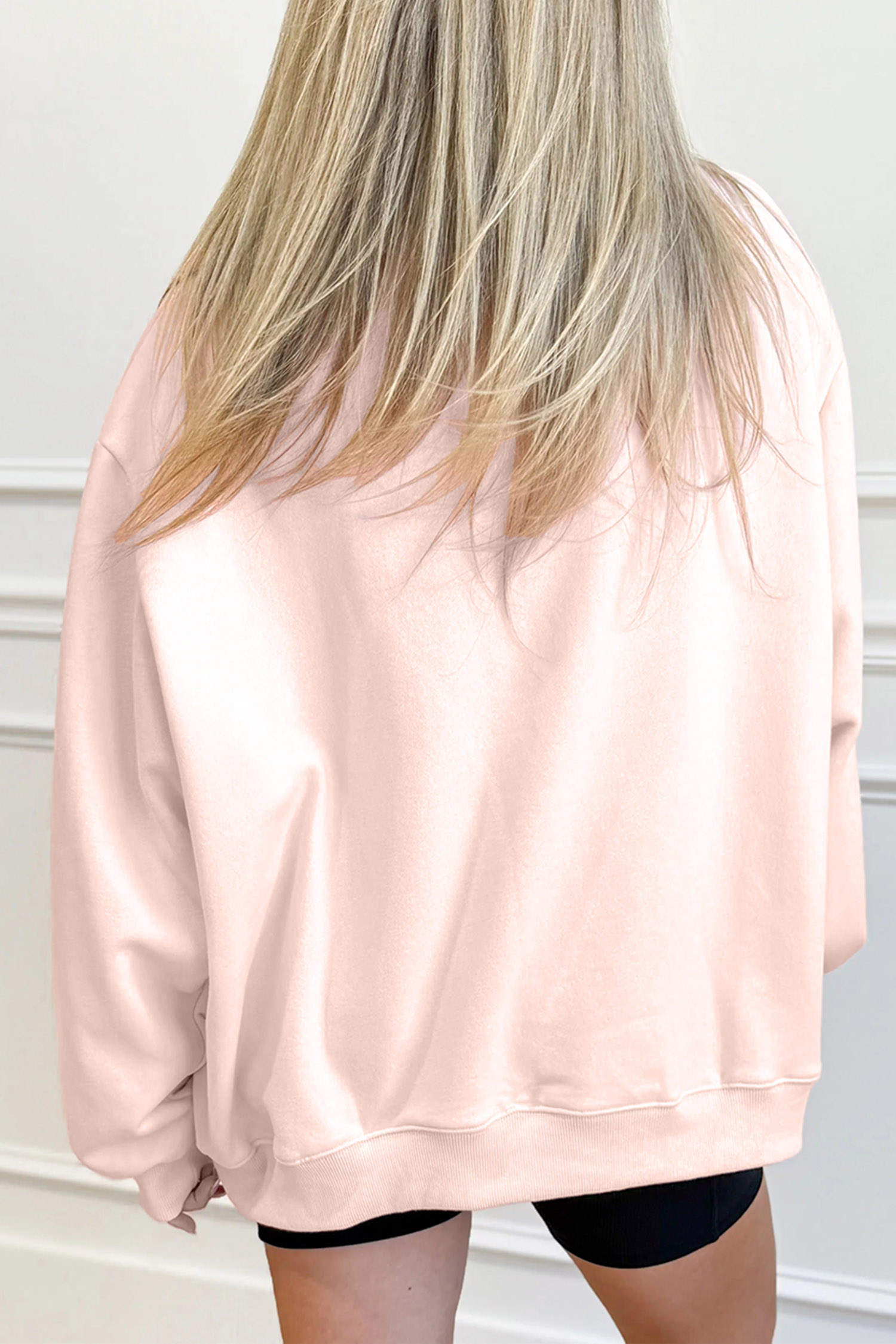 Camo Letter Graphic Sweatshirt, Women's Casual Mock Neck Pullover - Detail View 2 Camo Letter Graphic Sweatshirt, Women's Casual Mock Neck Pullover - Detail View 2