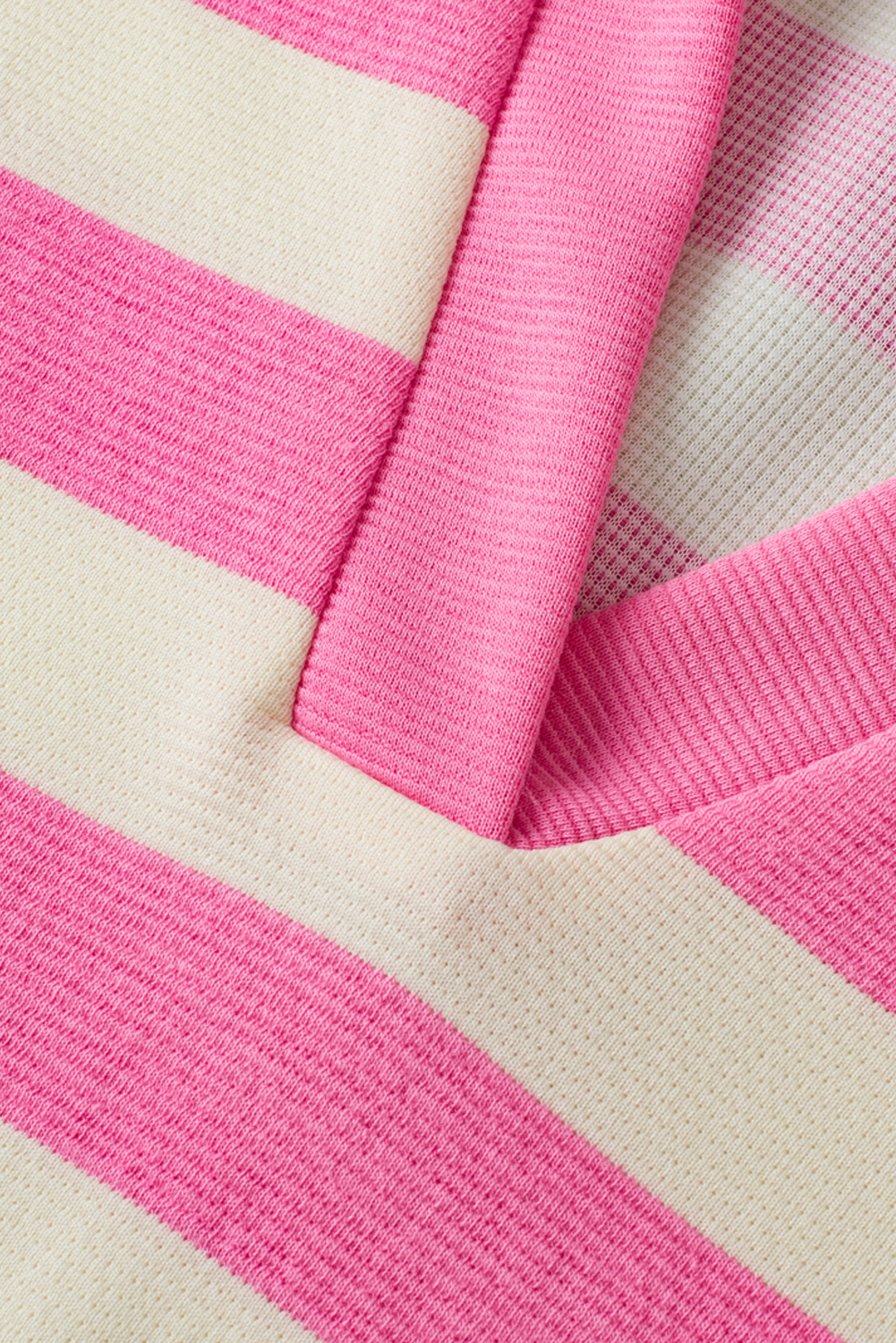 Women's Summer Striped Top, Comfortable Collared Cap Sleeve - Detail View 6 Women's Summer Striped Top, Comfortable Collared Cap Sleeve - Detail View 6