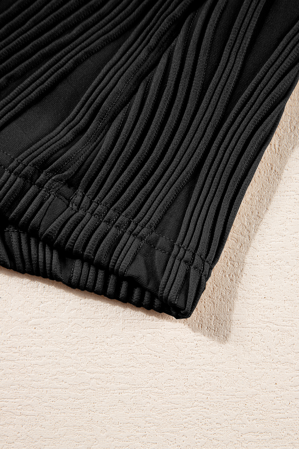 Versatile and Timeless Black Long Sleeve Top - Round Neck - Detail View 8 Versatile and Timeless Black Long Sleeve Top - Round Neck - Detail View 8