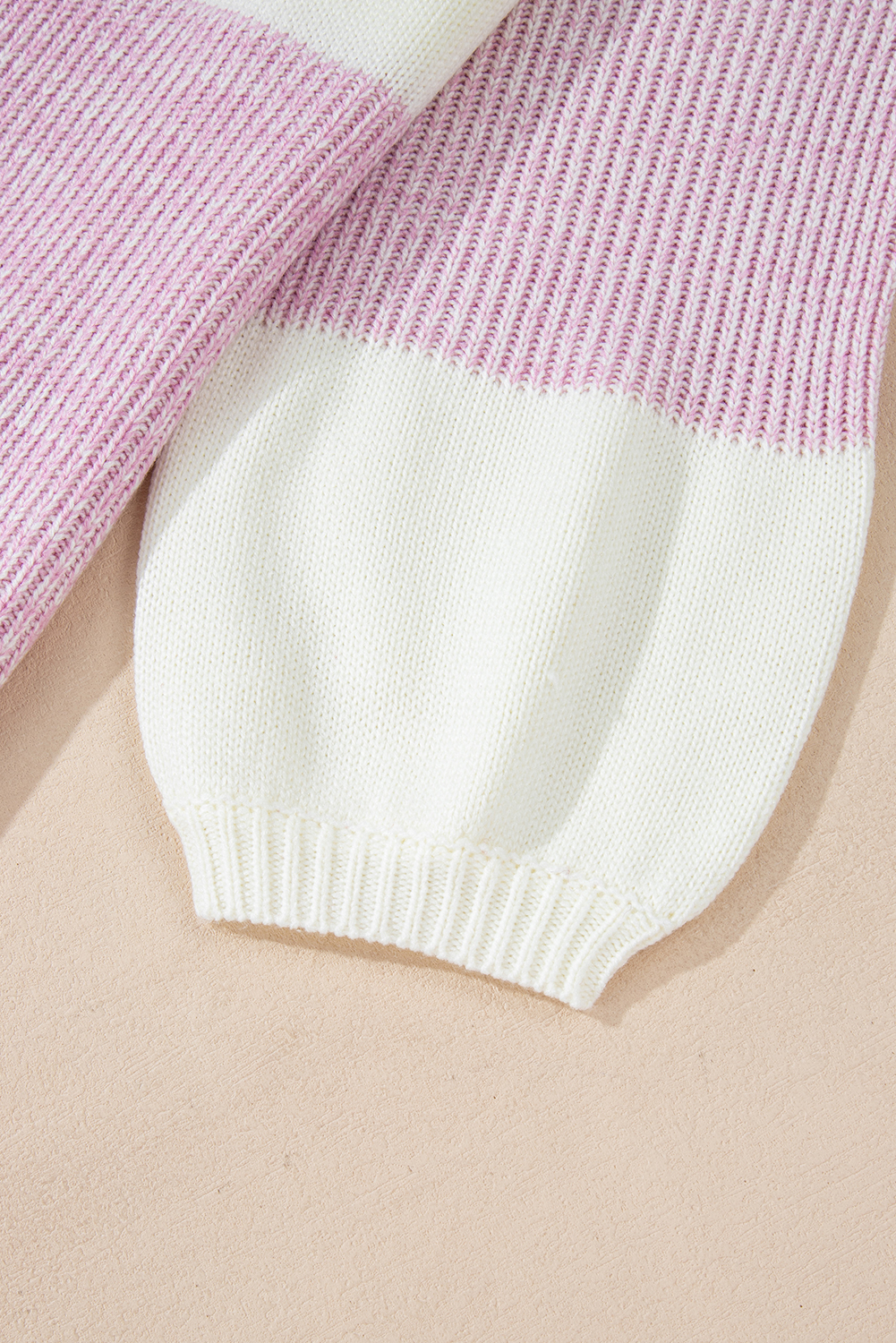 Soft and Comfortable Neutral Colorblock Sweater - Perfect for Daily Wear - Detail View 11 Soft and Comfortable Neutral Colorblock Sweater - Perfect for Daily Wear - Detail View 11