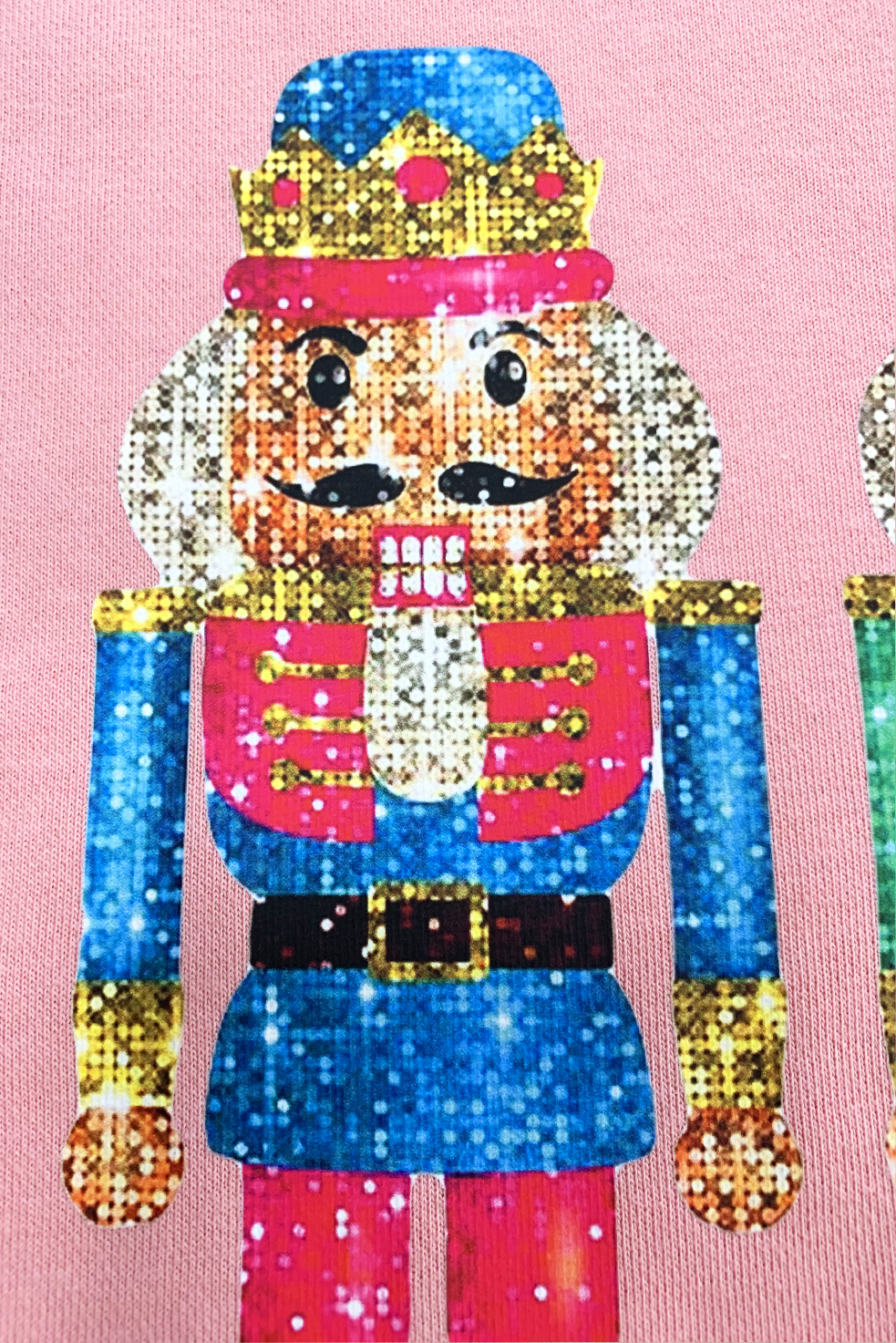 Holiday Nutcracker Print Sweatshirt, Soft Cotton Blend Crew - Detail View 12 Holiday Nutcracker Print Sweatshirt, Soft Cotton Blend Crew - Detail View 12