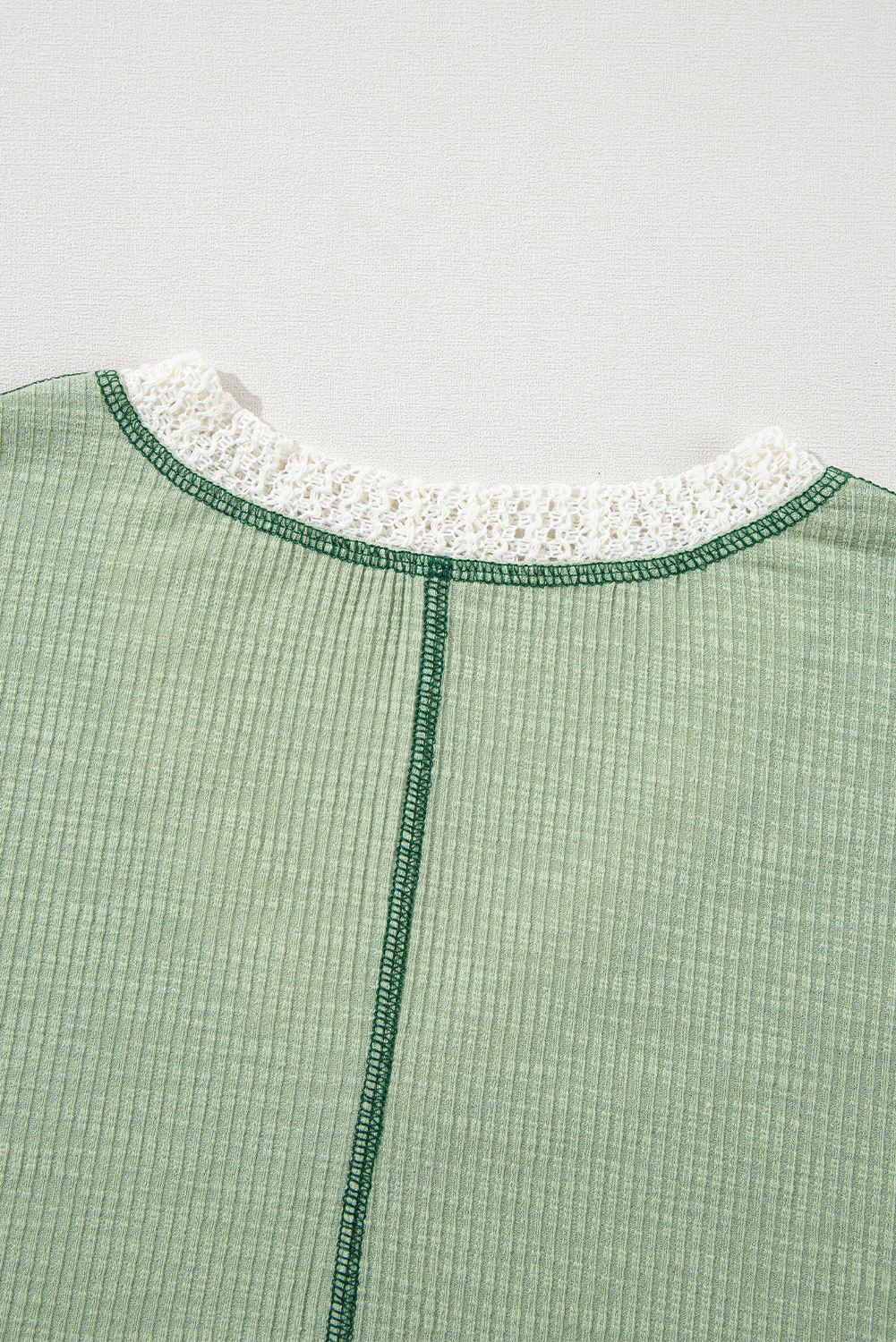 Women's Top, Grass Green, Exposed Seam, High Low, Crochet Detail, Knit Top, Relaxed Fit, Vintage, Feminine, Long Sleeve, Casual, Daily Wear, Colorblock, Lace, Textured Fabric, Best Sellers - Detail View 10 Women's Top, Grass Green, Exposed Seam, High Low, Crochet Detail, Knit Top, Relaxed Fit, Vintage, Feminine, Long Sleeve, Casual, Daily Wear, Colorblock, Lace, Textured Fabric, Best Sellers - Detail View 10