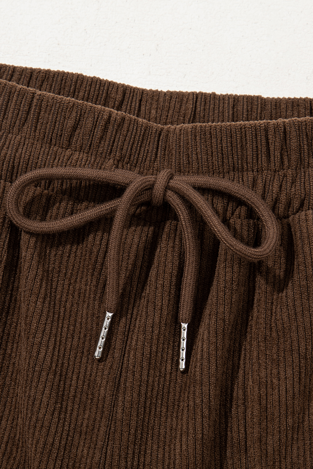 Wide Leg Corduroy Pants, Soft Autumn Coffee Office Trousers - Detail View 15 Wide Leg Corduroy Pants, Soft Autumn Coffee Office Trousers - Detail View 15
