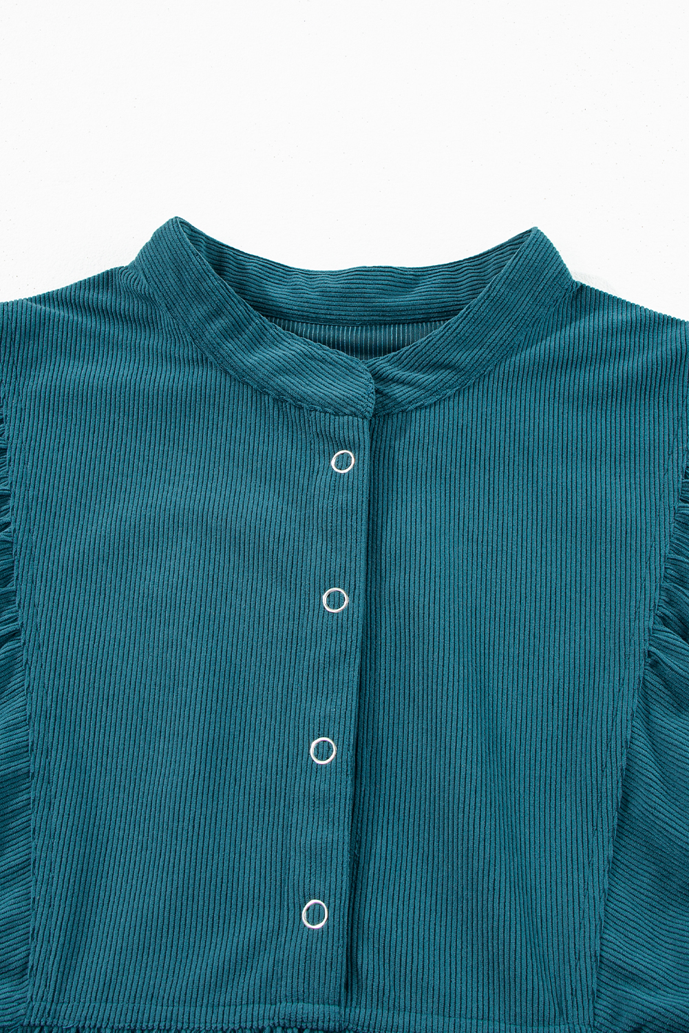 Women's Dress, Blue Corduroy, Empire Waist, Snap Buttons, Bracelet Sleeve, Fall & Autumn, Daily Wear, Solid Color, High Waist, Short Dress, Three-Quarter Sleeve, Chic Style, Trendy Design, Premium Material - Detail View 15 Women's Dress, Blue Corduroy, Empire Waist, Snap Buttons, Bracelet Sleeve, Fall & Autumn, Daily Wear, Solid Color, High Waist, Short Dress, Three-Quarter Sleeve, Chic Style, Trendy Design, Premium Material - Detail View 15