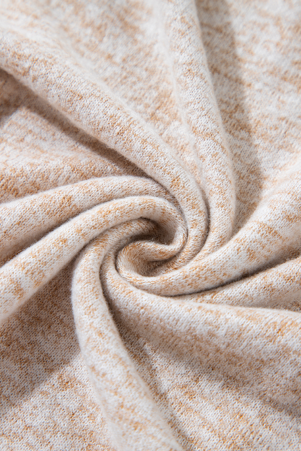 Stylish Casual Cowl Neck Top for Daily Wear - Long Sleeve Split Detail in Apricot - Detail View 11 Stylish Casual Cowl Neck Top for Daily Wear - Long Sleeve Split Detail in Apricot - Detail View 11