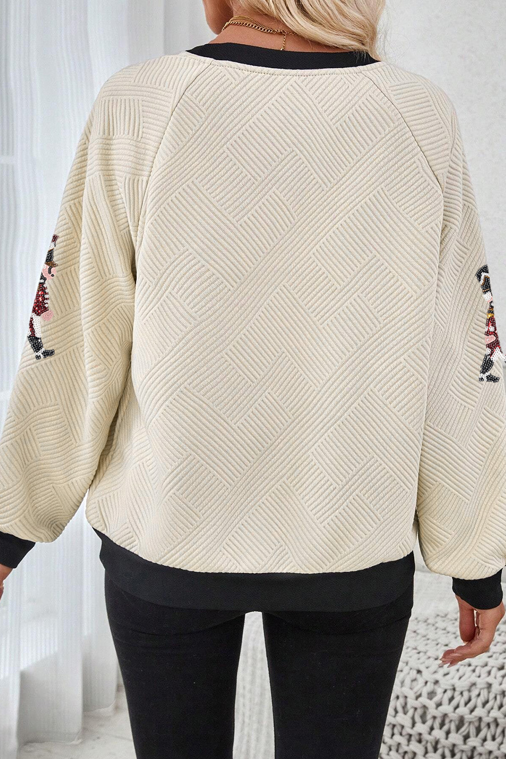 Cozy and Stylish Women's Casual Top - Perfect for Holiday Cheer and Everyday Wear - Detail View 3 Cozy and Stylish Women's Casual Top - Perfect for Holiday Cheer and Everyday Wear - Detail View 3
