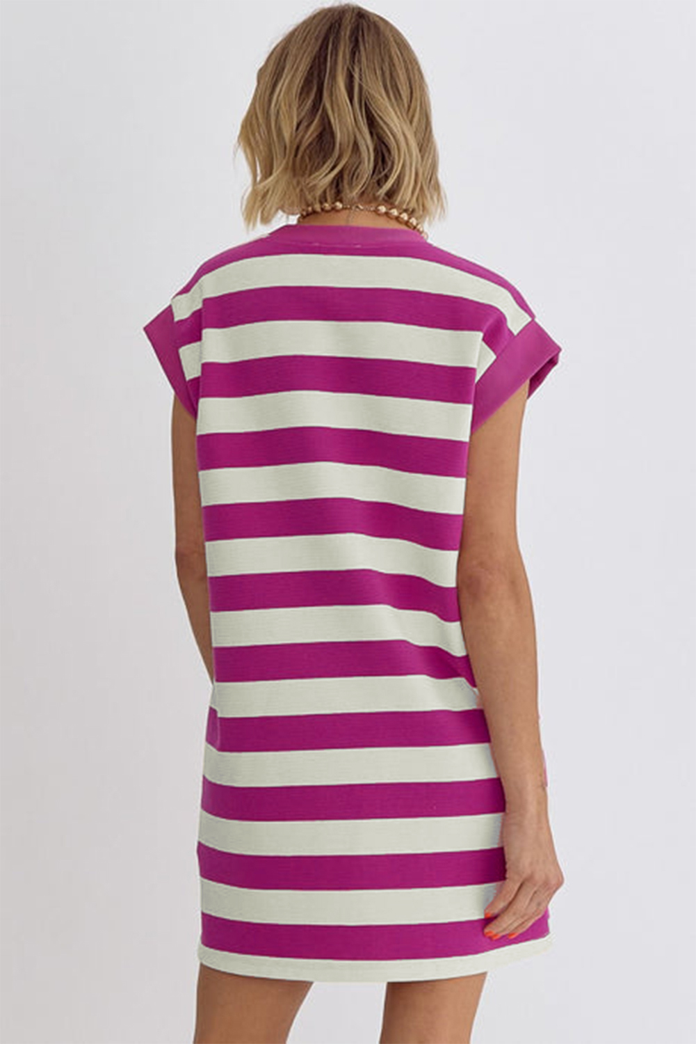 Women's Dress, T-shirt Dress, Shift Dress, Cap Sleeve, Round Neck, Mini Length, Rose Stripe, Striped Pattern, Casual Style, Side Pockets, Summer Fashion, Best Sellers, Color Block, Daily Wear, Dresses, TShirt Dresses - Detail View 10 Women's Dress, T-shirt Dress, Shift Dress, Cap Sleeve, Round Neck, Mini Length, Rose Stripe, Striped Pattern, Casual Style, Side Pockets, Summer Fashion, Best Sellers, Color Block, Daily Wear, Dresses, TShirt Dresses - Detail View 10