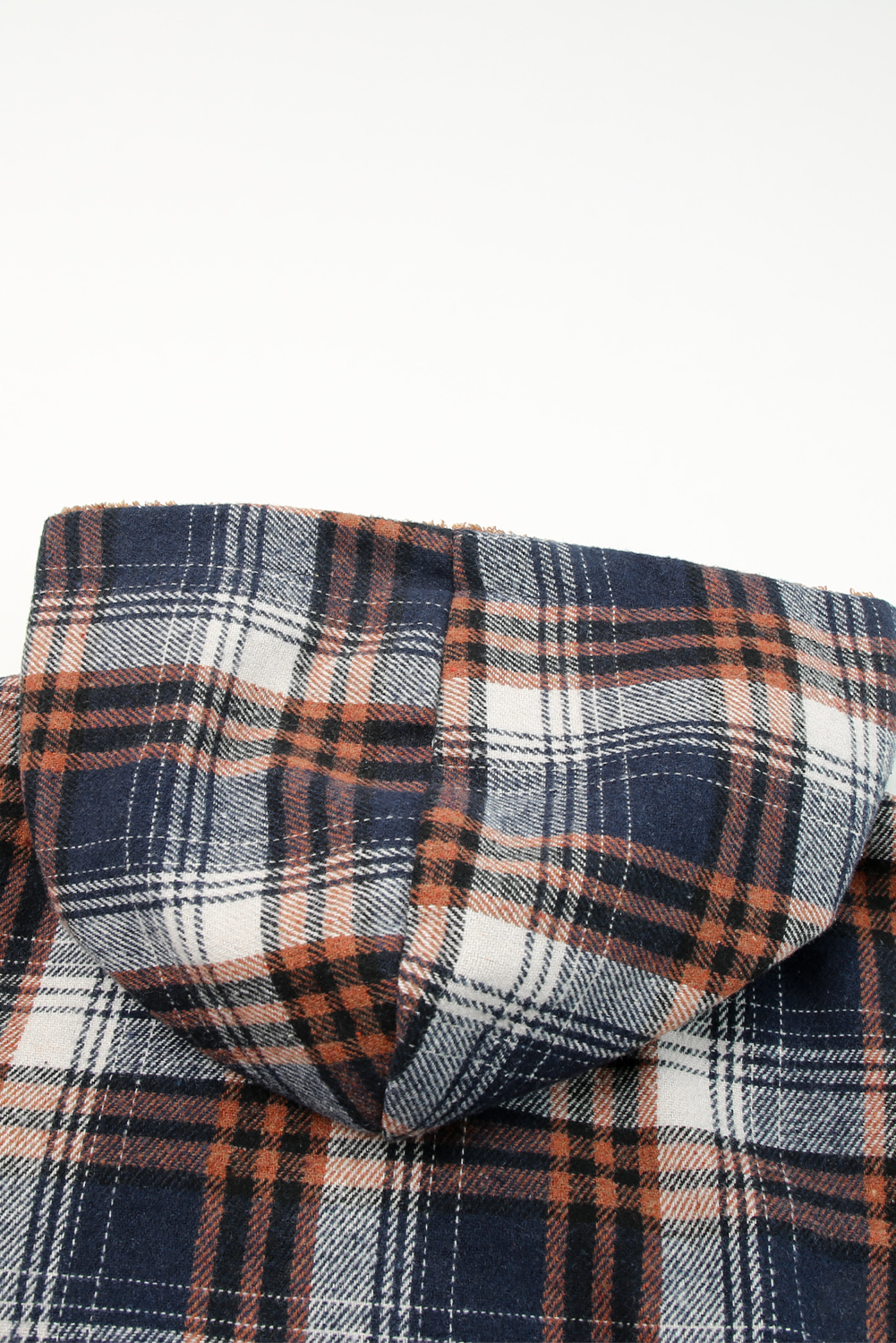 Casual Plaid Sherpa Lined Shacket, Warm Women's Outerwear - Detail View 9 Casual Plaid Sherpa Lined Shacket, Warm Women's Outerwear - Detail View 9