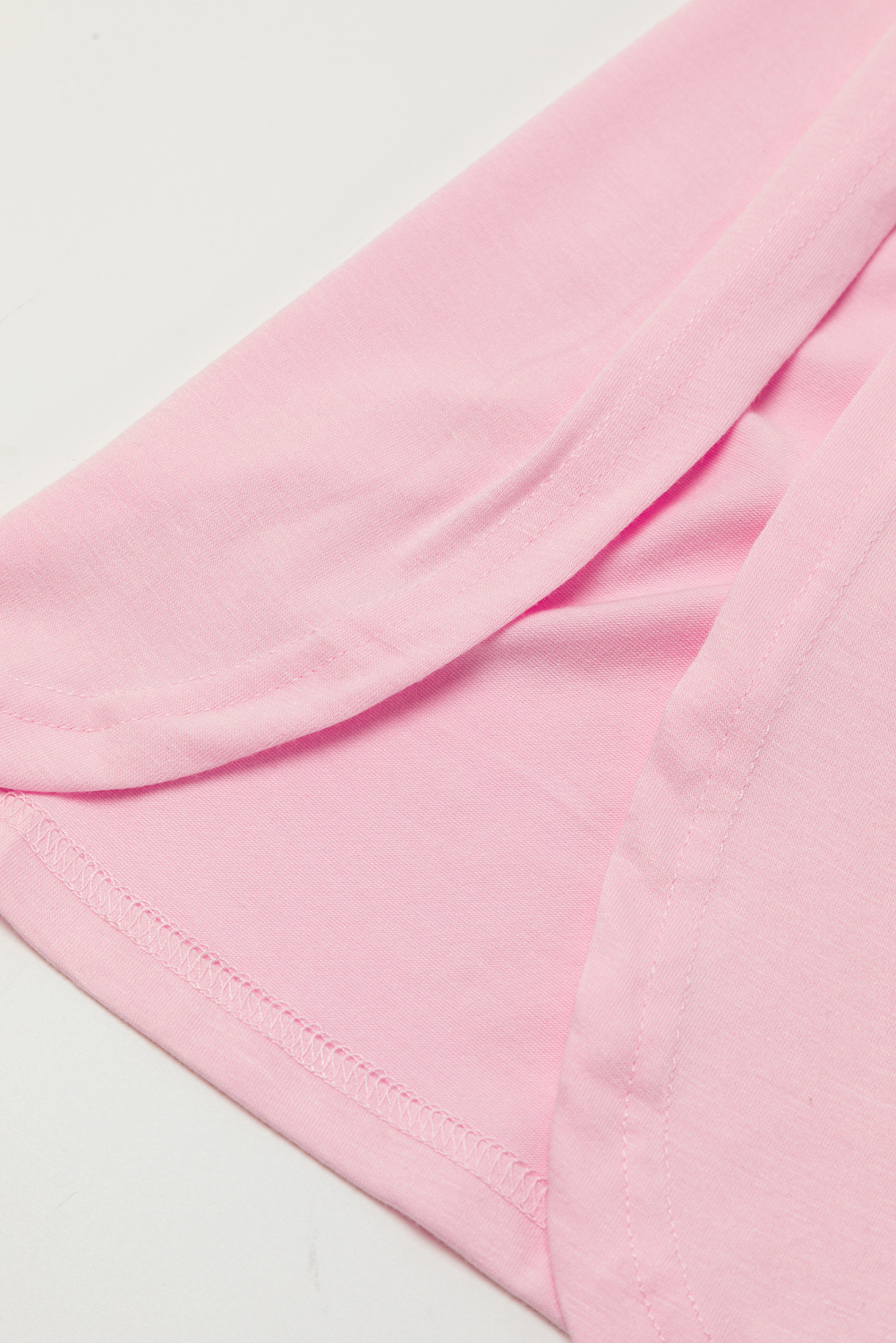Women's Pink Maxi Dress, Casual V Neck Short Sleeve T-Shirt - Detail View 10 Women's Pink Maxi Dress, Casual V Neck Short Sleeve T-Shirt - Detail View 10
