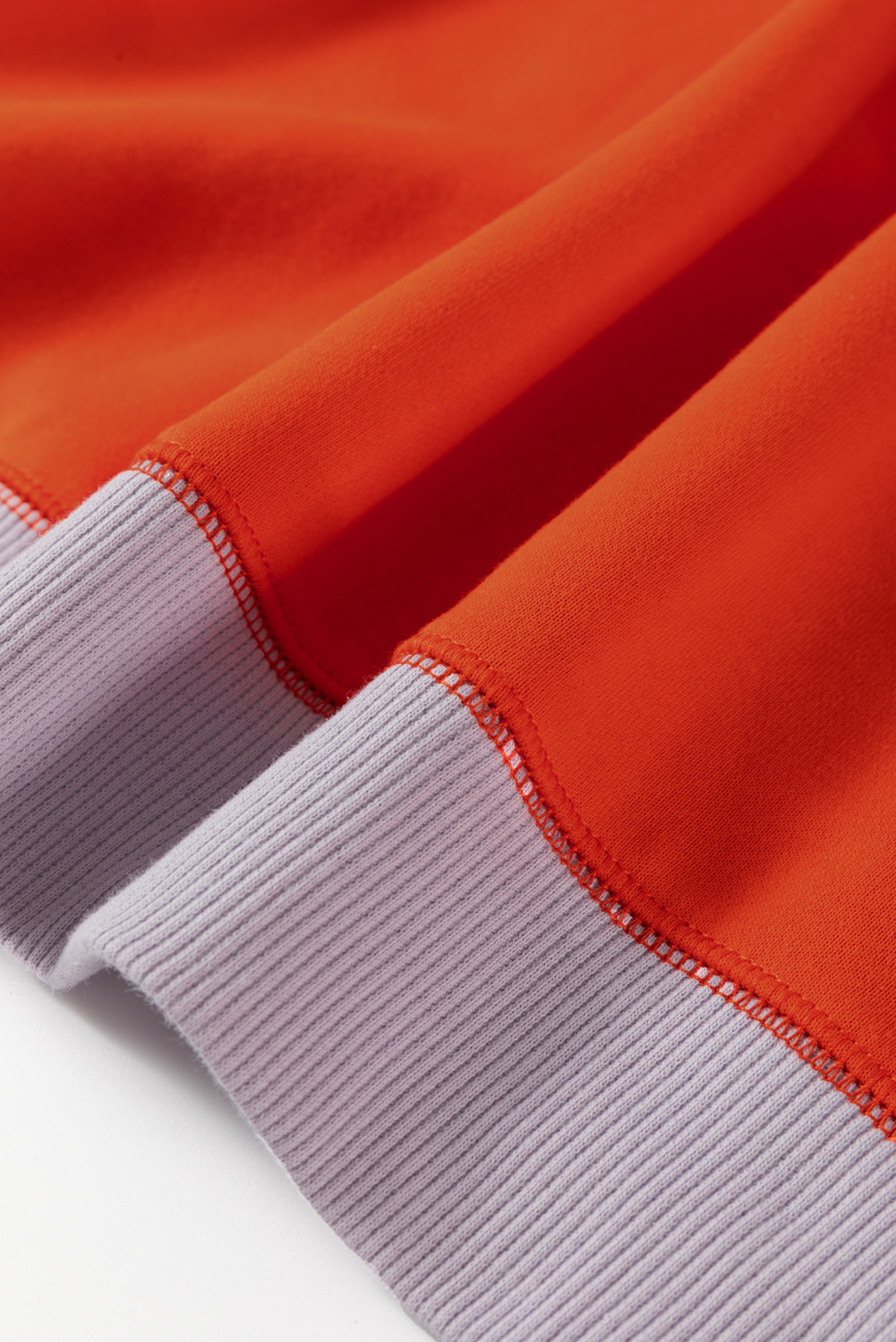 Chic and Comfortable Casual Orange Color Block Top with Side Slits - Detail View 6 Chic and Comfortable Casual Orange Color Block Top with Side Slits - Detail View 6