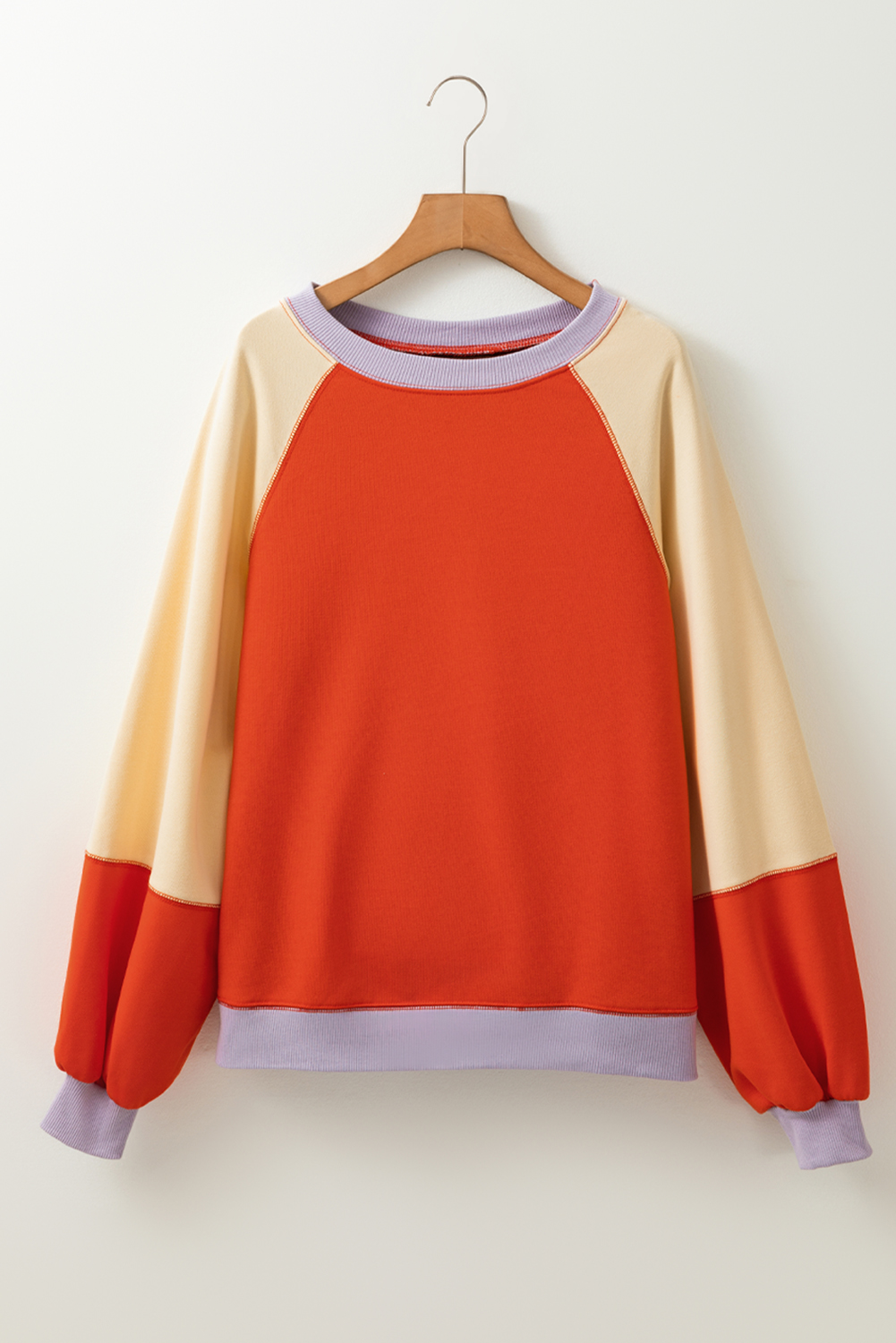 Stylish Women's Raglan Sleeve Long Sleeve Blouse - Perfect for Fall and Autumn - Detail View 3 Stylish Women's Raglan Sleeve Long Sleeve Blouse - Perfect for Fall and Autumn - Detail View 3
