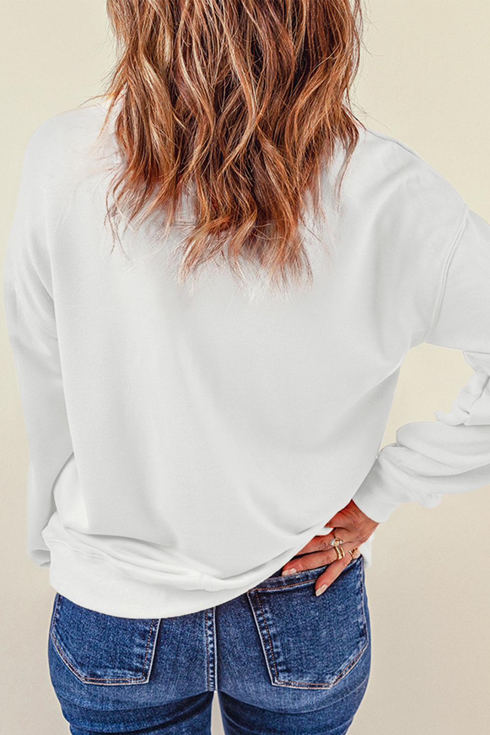 Stylish Thanksgiving Crewneck Sweatshirt - Relaxed Fit for Daily Wear - Detail View 7 Stylish Thanksgiving Crewneck Sweatshirt - Relaxed Fit for Daily Wear - Detail View 7
