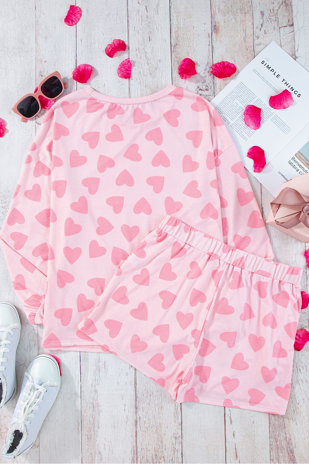 Soft Two Piece Lounge Set, Women's Casual Long Sleeve Top - Detail View 6 Soft Two Piece Lounge Set, Women's Casual Long Sleeve Top - Detail View 6