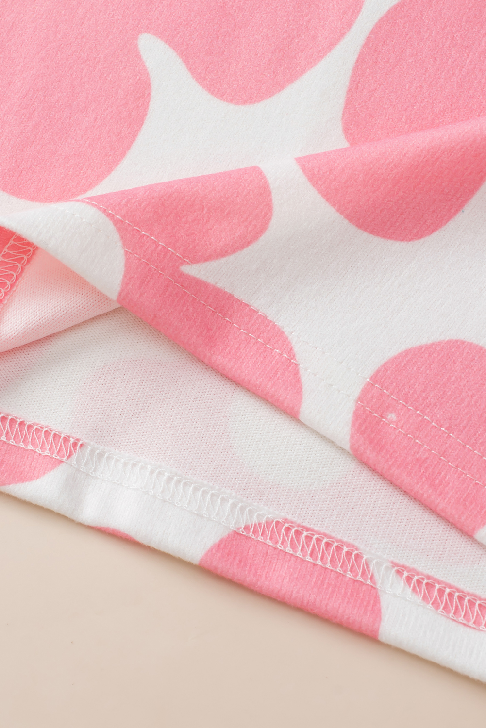 Women's Floral V Neck Tank, Pink Sleeveless Knit Summer Top - Detail View 10 Women's Floral V Neck Tank, Pink Sleeveless Knit Summer Top - Detail View 10
