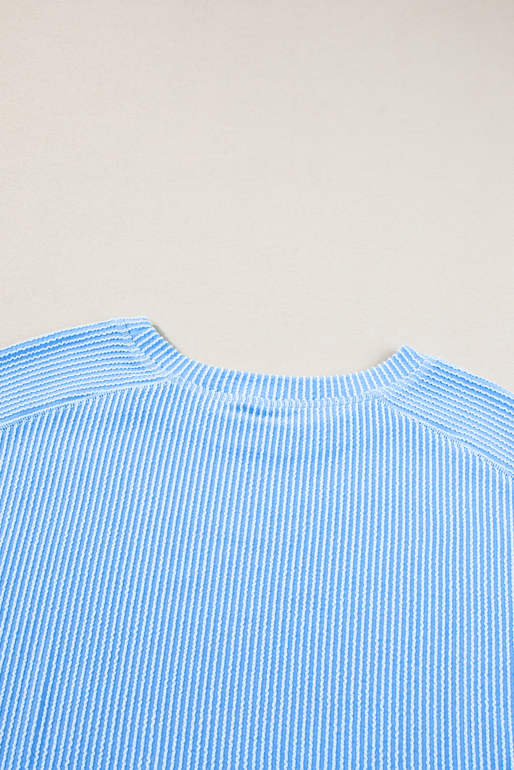Plus Size Loungewear, Light Blue, Ribbed Long Sleeve Top, Drawstring Shorts, Casual, Comfortable, Solid Color, Easy to Style, Chic, Cozy, Daily Wear, Tops & Tees, Plus Size Fashion, Loungewear Set - Detail View 10 Plus Size Loungewear, Light Blue, Ribbed Long Sleeve Top, Drawstring Shorts, Casual, Comfortable, Solid Color, Easy to Style, Chic, Cozy, Daily Wear, Tops & Tees, Plus Size Fashion, Loungewear Set - Detail View 10