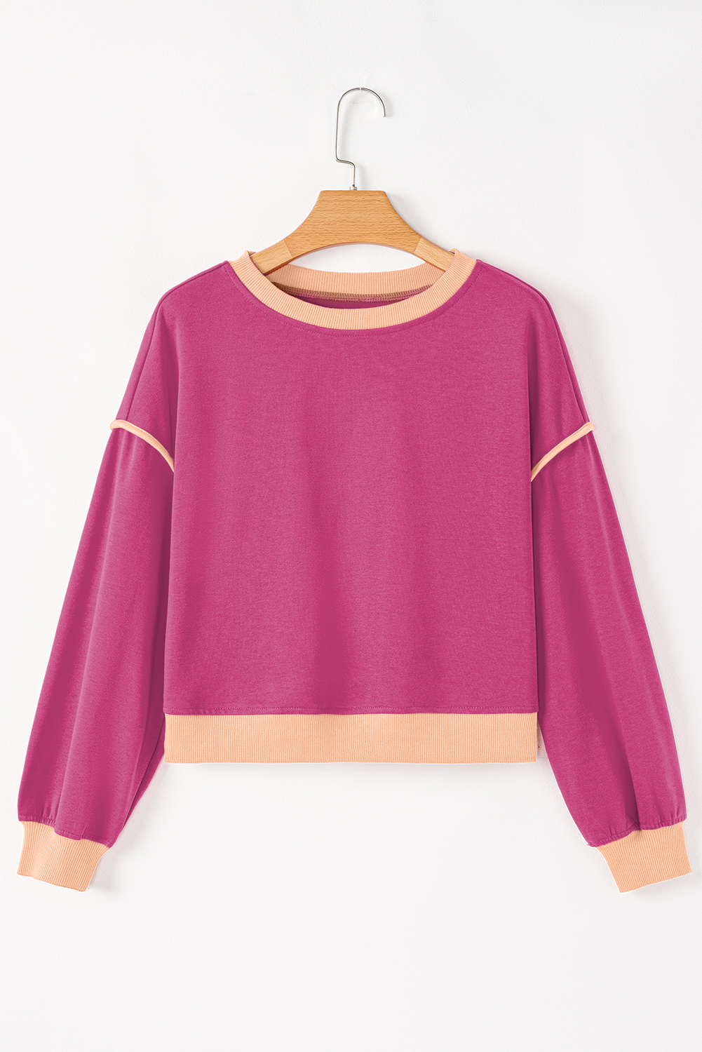 Color Block Long Sleeve Skort Set, Women's Fall Lounge Set - Detail View 8 Color Block Long Sleeve Skort Set, Women's Fall Lounge Set - Detail View 8