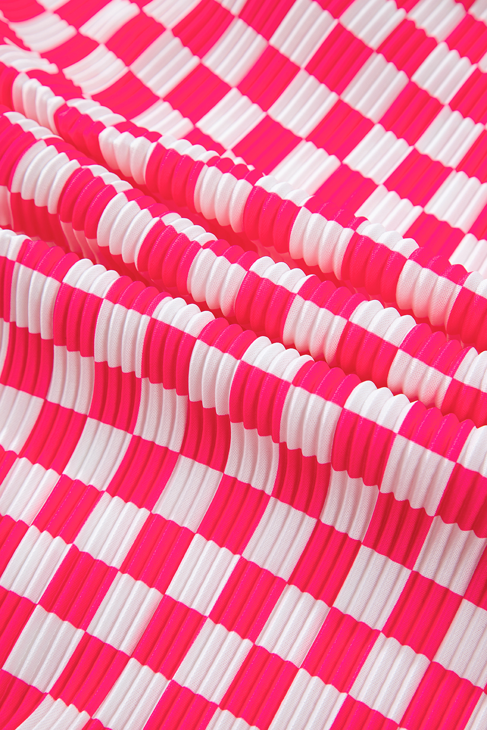 Cozy and Comfortable Pink Checkered Pajama Set - Long Sleeve Buttoned Shirt with High Waist Pants - Detail View 13 Cozy and Comfortable Pink Checkered Pajama Set - Long Sleeve Buttoned Shirt with High Waist Pants - Detail View 13