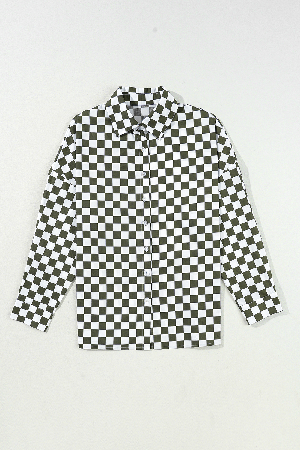 Trendy Drop Shoulder Women's Shirt - Perfect for Casual Spring Outfits - Detail View 3 Trendy Drop Shoulder Women's Shirt - Perfect for Casual Spring Outfits - Detail View 3