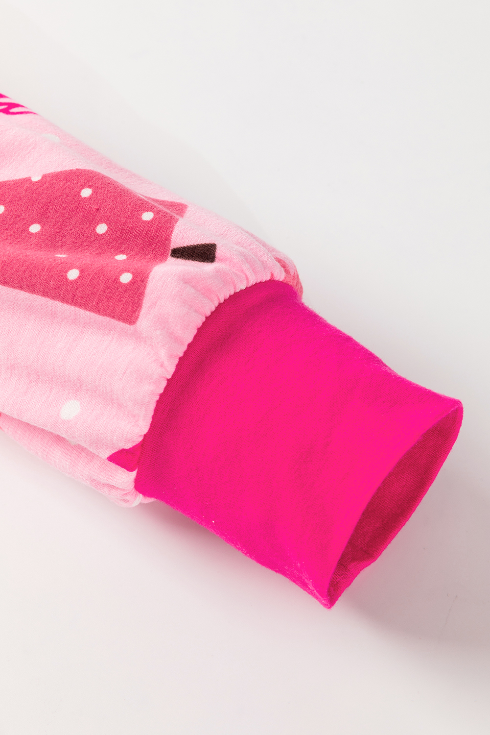 Women's Pink Christmas Tree Lounge Set, Long Sleeve Pajamas - Detail View 22 Women's Pink Christmas Tree Lounge Set, Long Sleeve Pajamas - Detail View 22