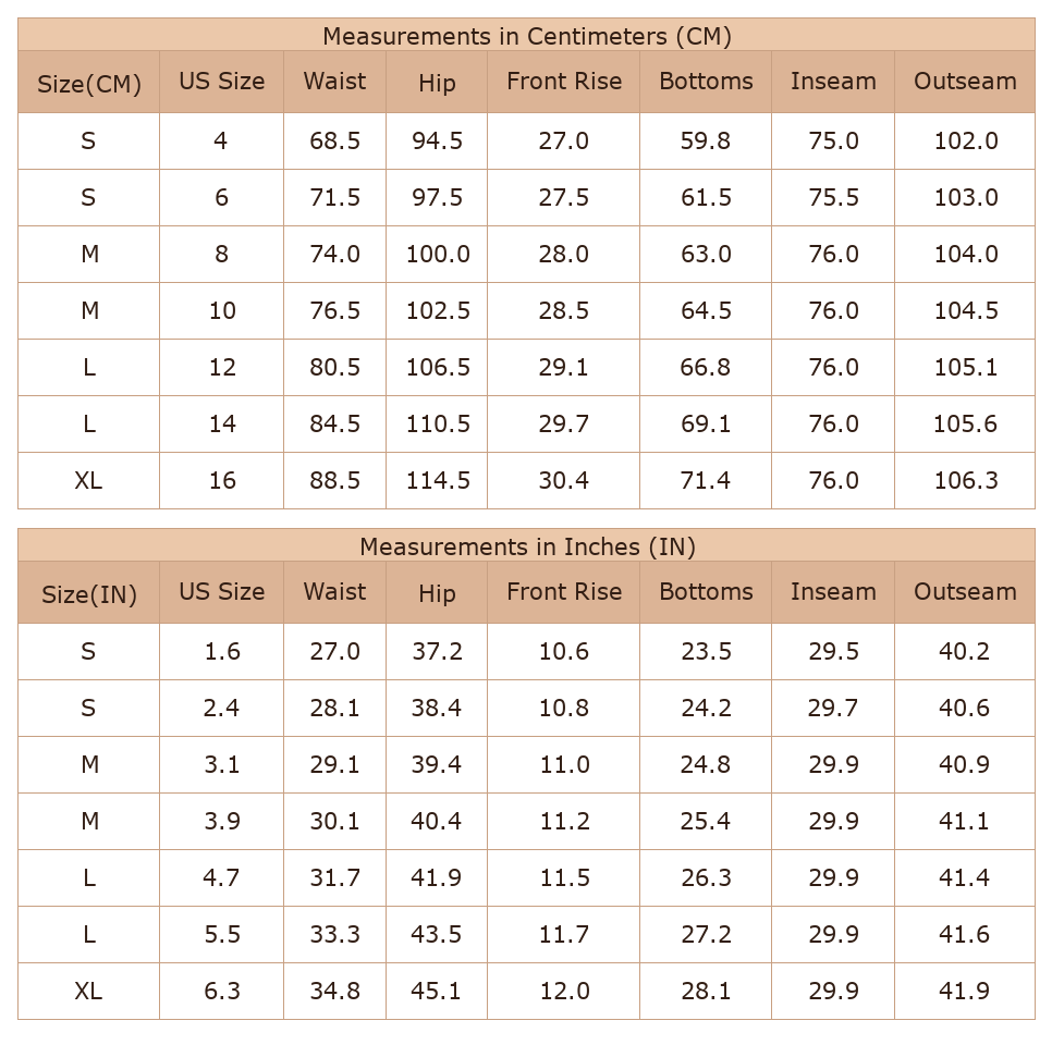 Women's Coffee Denim Jeans, Side Rivet Detail Casual Pants - Size Chart & Details Women's Coffee Denim Jeans, Side Rivet Detail Casual Pants - Size Chart & Details