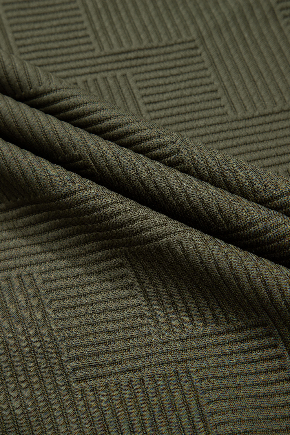Jungle Green Textured Pullover, Drop Shoulder Casual Sweater - Detail View 14 Jungle Green Textured Pullover, Drop Shoulder Casual Sweater - Detail View 14