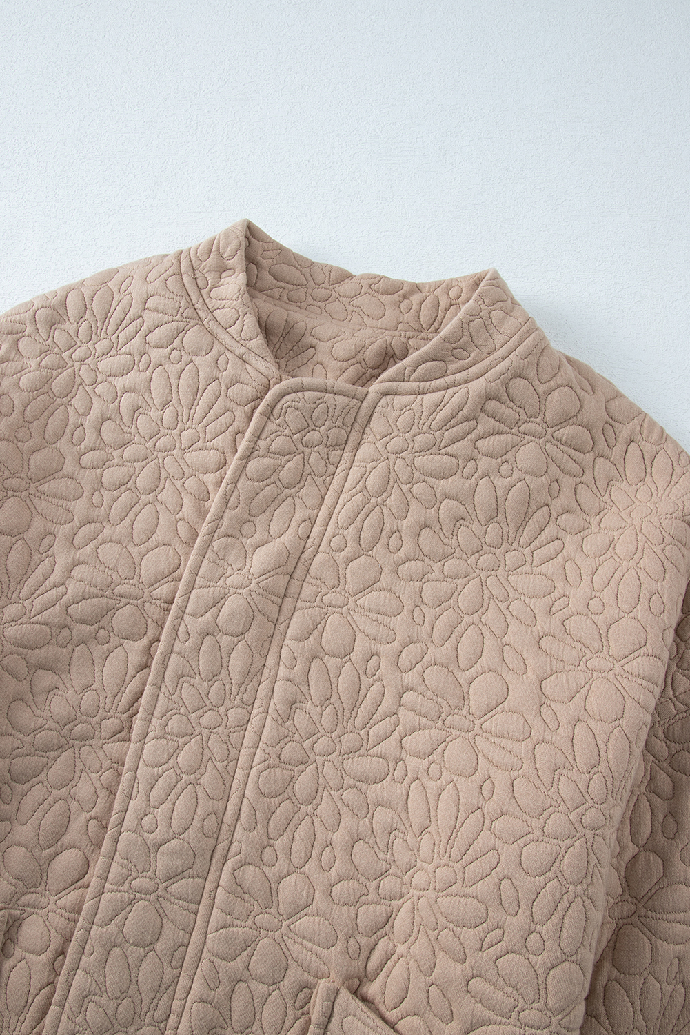 Chic and Casual Winter Jacket for Women - Light French Beige with Quilted Design - Detail View 23 Chic and Casual Winter Jacket for Women - Light French Beige with Quilted Design - Detail View 23