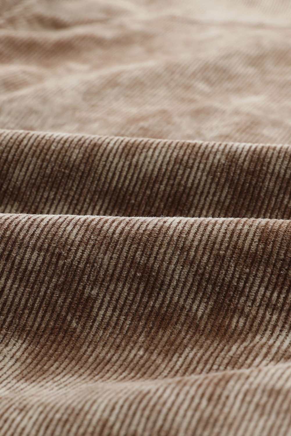 Oversized Khaki Shacket, Distressed Cotton Long Sleeve Top - Detail View 11 Oversized Khaki Shacket, Distressed Cotton Long Sleeve Top - Detail View 11