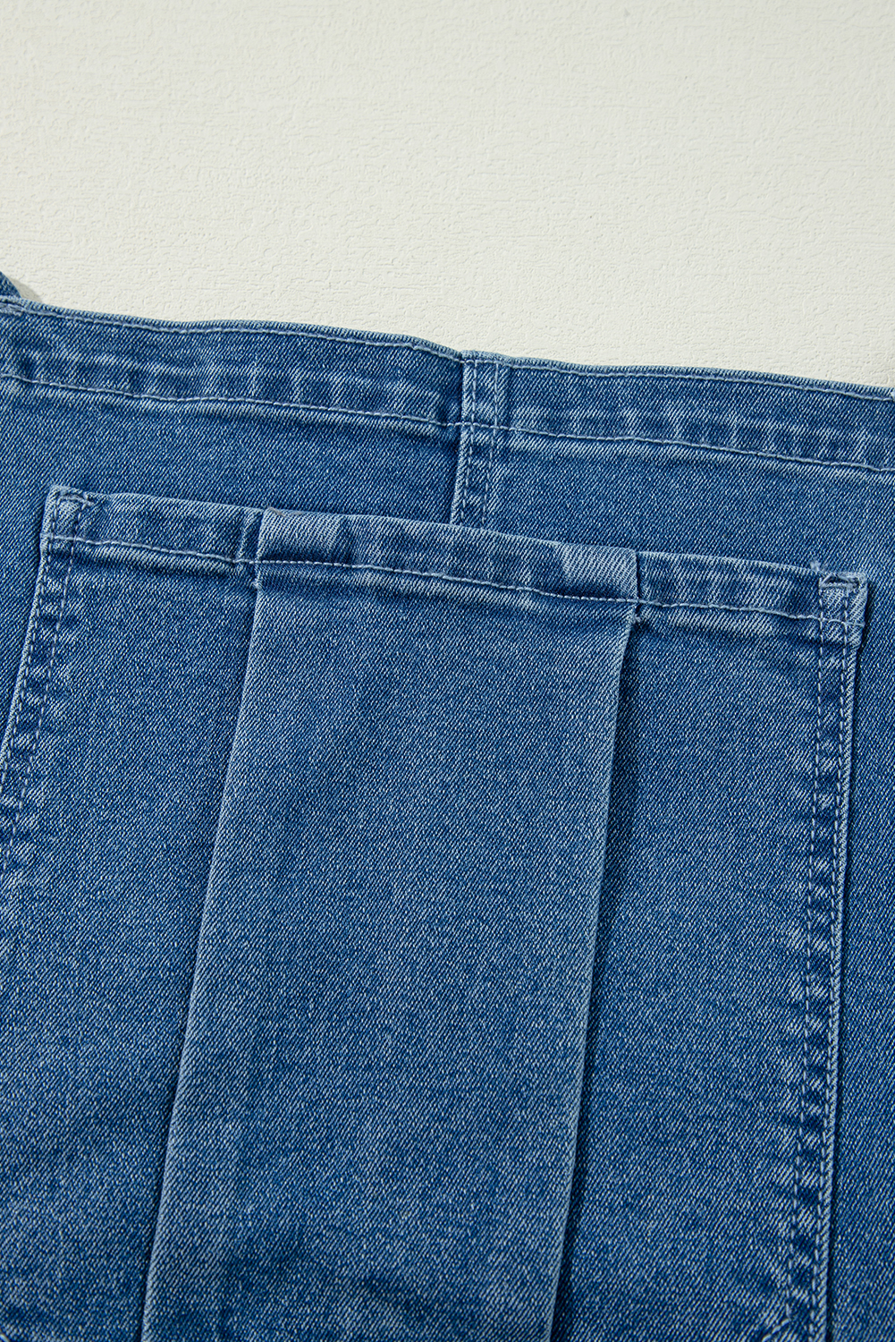 Casual Chic Dusk Blue Cropped Wide Leg Overalls - Perfect for Spring and Summer - Detail View 11 Casual Chic Dusk Blue Cropped Wide Leg Overalls - Perfect for Spring and Summer - Detail View 11
