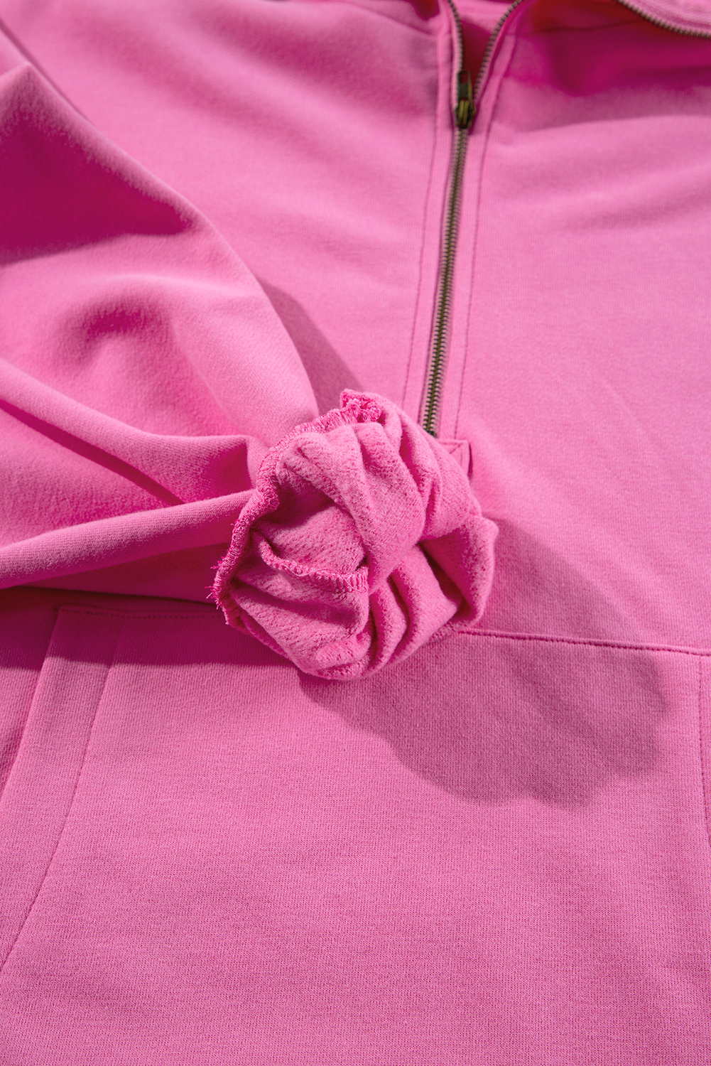 Women's Hoodie, Bonbon Color, Fleece Lined, Half Zipper, Kangaroo Pockets, Casual Style, Daily Wear, Solid Color, Long Sleeve, Comfortable, Versatile, Winter Fashion, Tops, Sweatshirts & Hoodies - Detail View 12 Women's Hoodie, Bonbon Color, Fleece Lined, Half Zipper, Kangaroo Pockets, Casual Style, Daily Wear, Solid Color, Long Sleeve, Comfortable, Versatile, Winter Fashion, Tops, Sweatshirts & Hoodies - Detail View 12