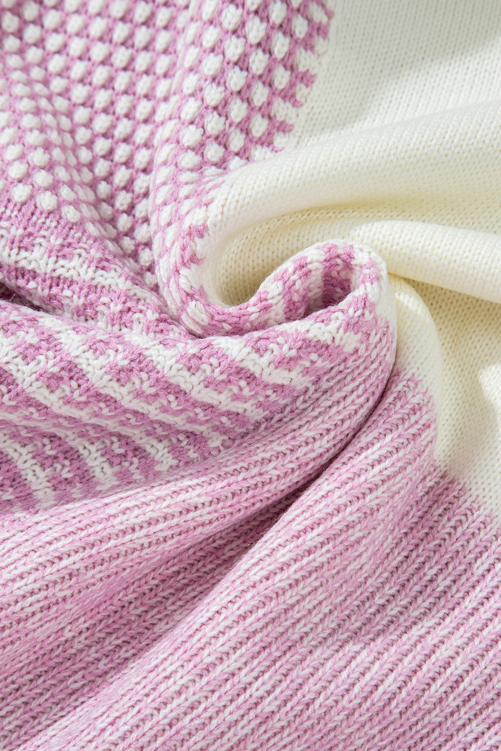 Soft and Comfortable Neutral Colorblock Sweater - Perfect for Daily Wear - Detail View 7 Soft and Comfortable Neutral Colorblock Sweater - Perfect for Daily Wear - Detail View 7
