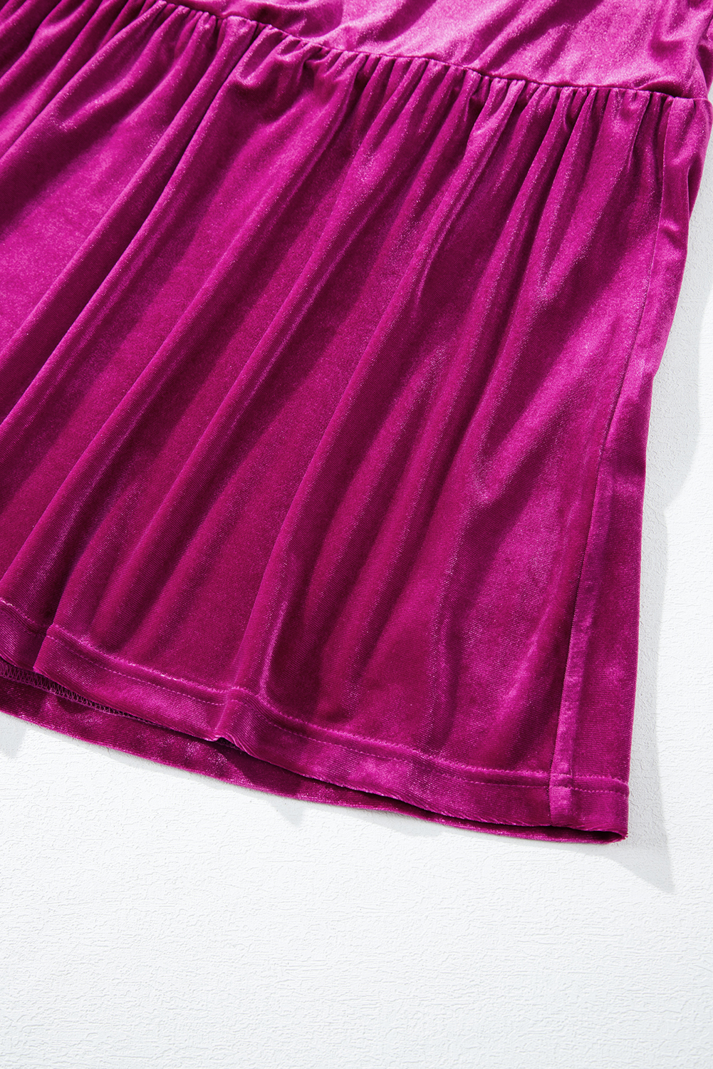 Women's Red Dahlia Velvet Tiered Maxi Dress with Short Sleeves - Detail View 16 Women's Red Dahlia Velvet Tiered Maxi Dress with Short Sleeves - Detail View 16