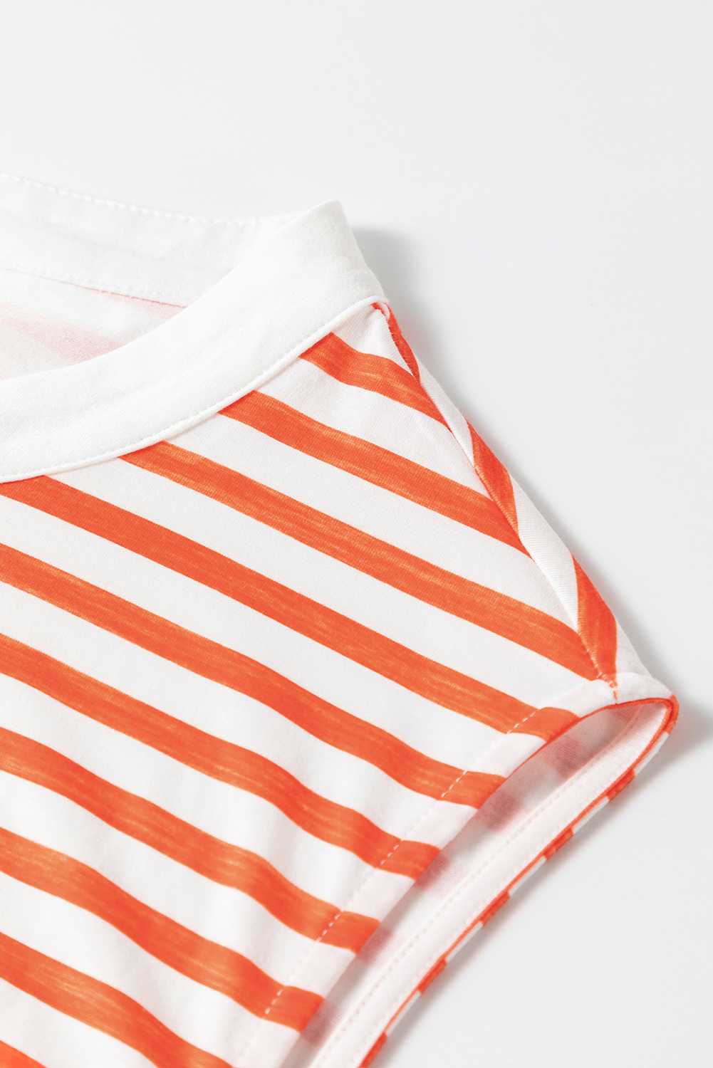 Oversized Striped Jumpsuit, Button Front Sleeveless Romper - Detail View 11 Oversized Striped Jumpsuit, Button Front Sleeveless Romper - Detail View 11