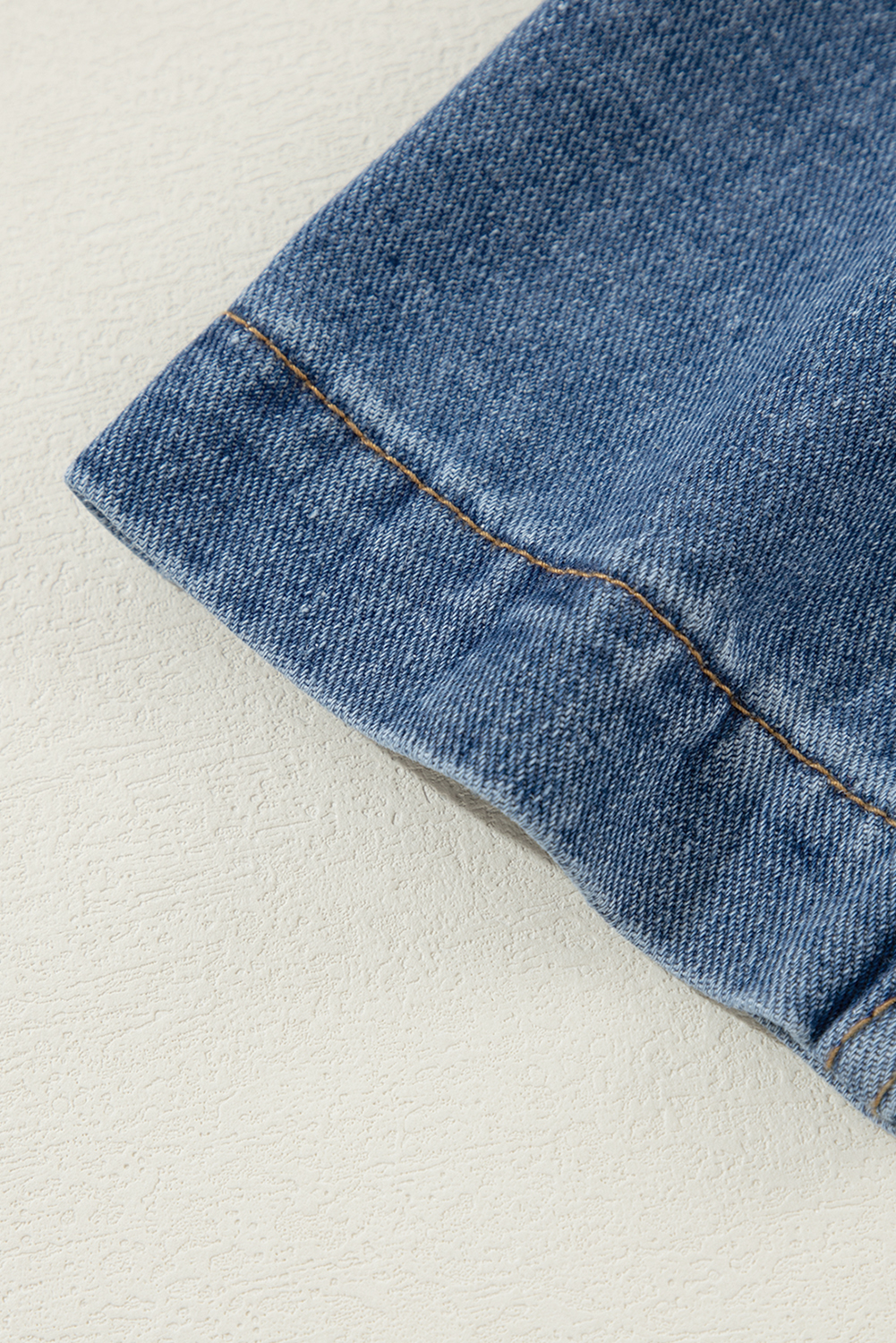Stylish Women's Outerwear: Solid Color Denim Jacket with Functional Pockets - Detail View 13 Stylish Women's Outerwear: Solid Color Denim Jacket with Functional Pockets - Detail View 13