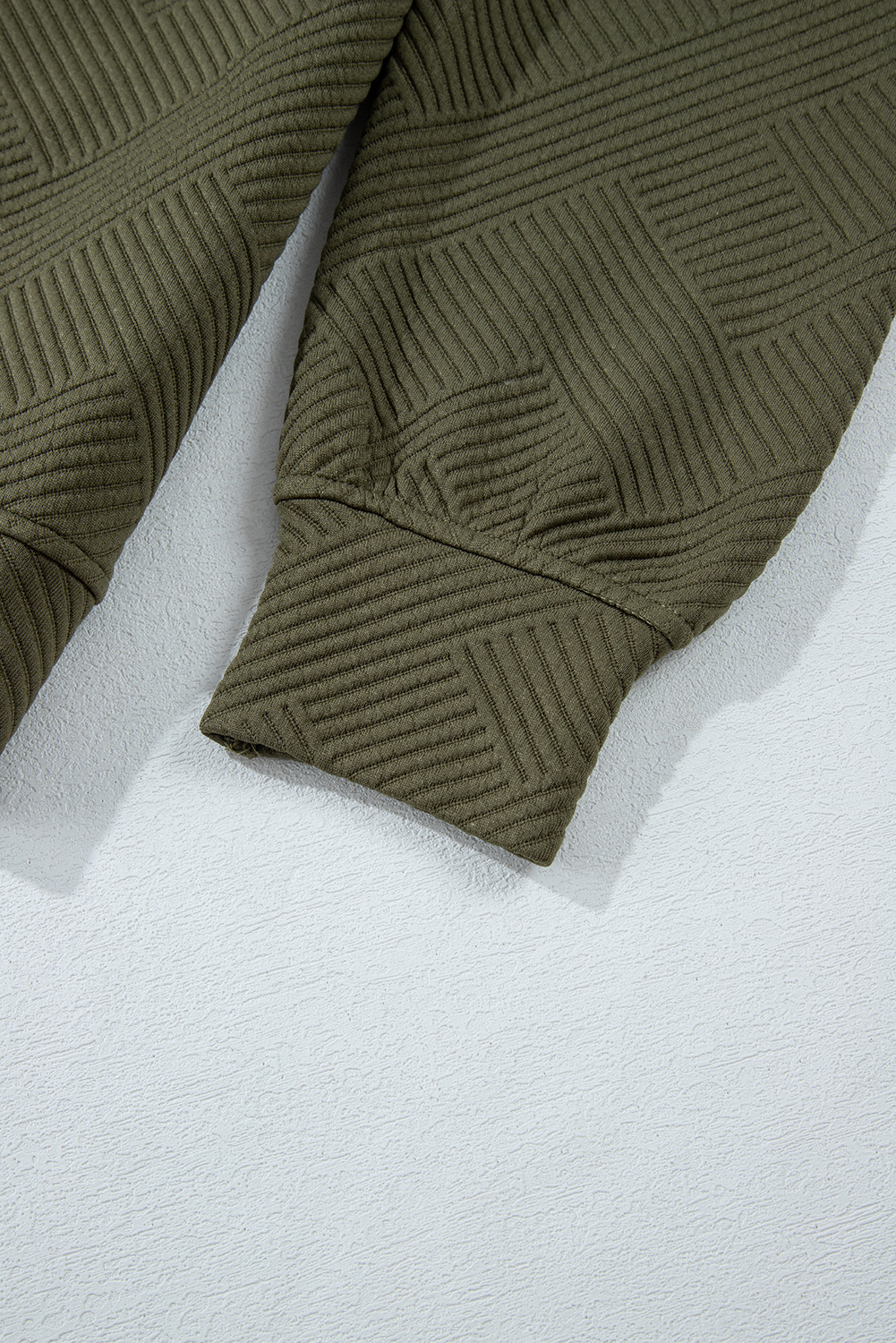 Jungle Green Textured Pullover, Drop Shoulder Casual Sweater - Detail View 17 Jungle Green Textured Pullover, Drop Shoulder Casual Sweater - Detail View 17