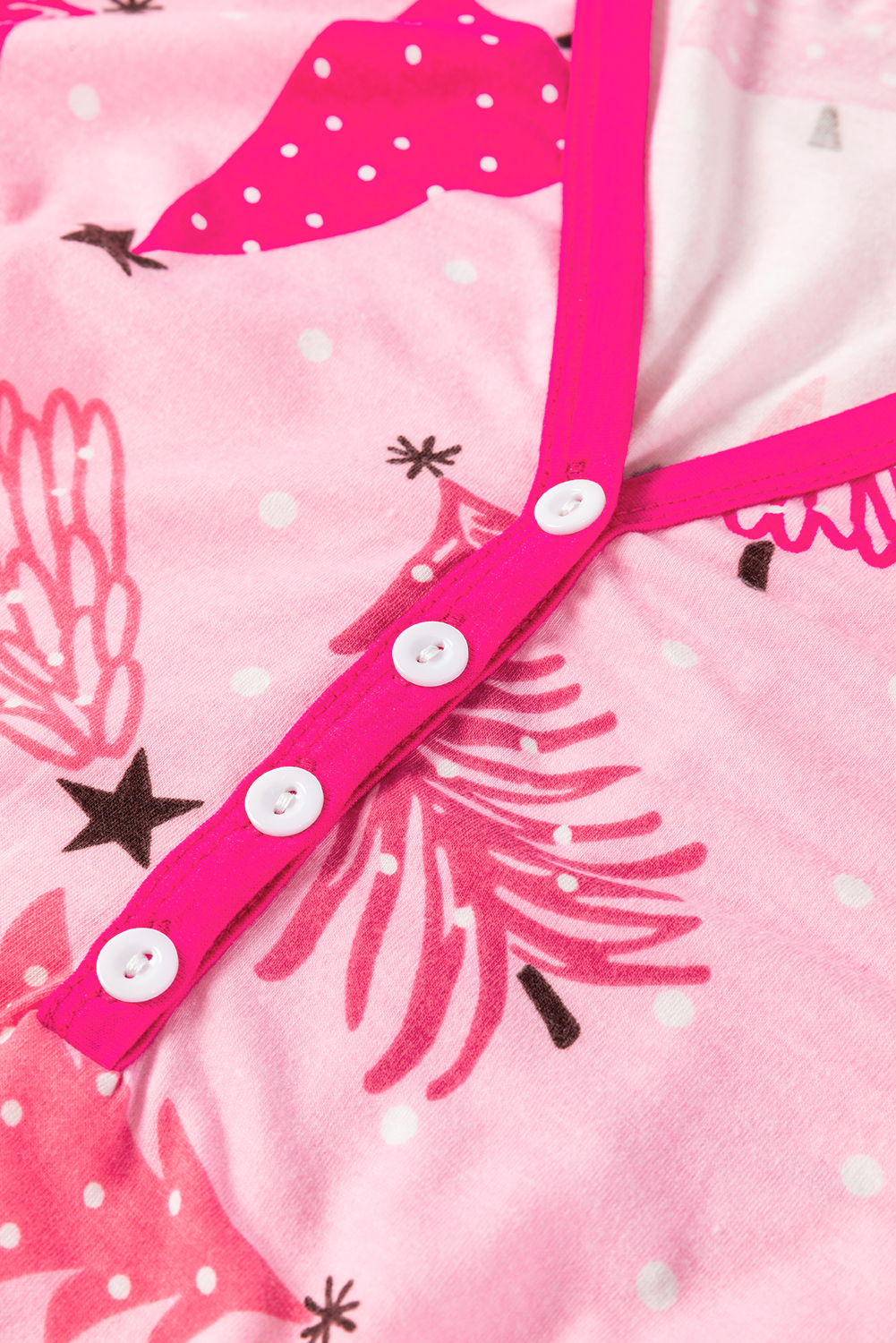 Soft Christmas Tree Print Pajamas, Casual Women's Lounge Set - Detail View 24 Soft Christmas Tree Print Pajamas, Casual Women's Lounge Set - Detail View 24