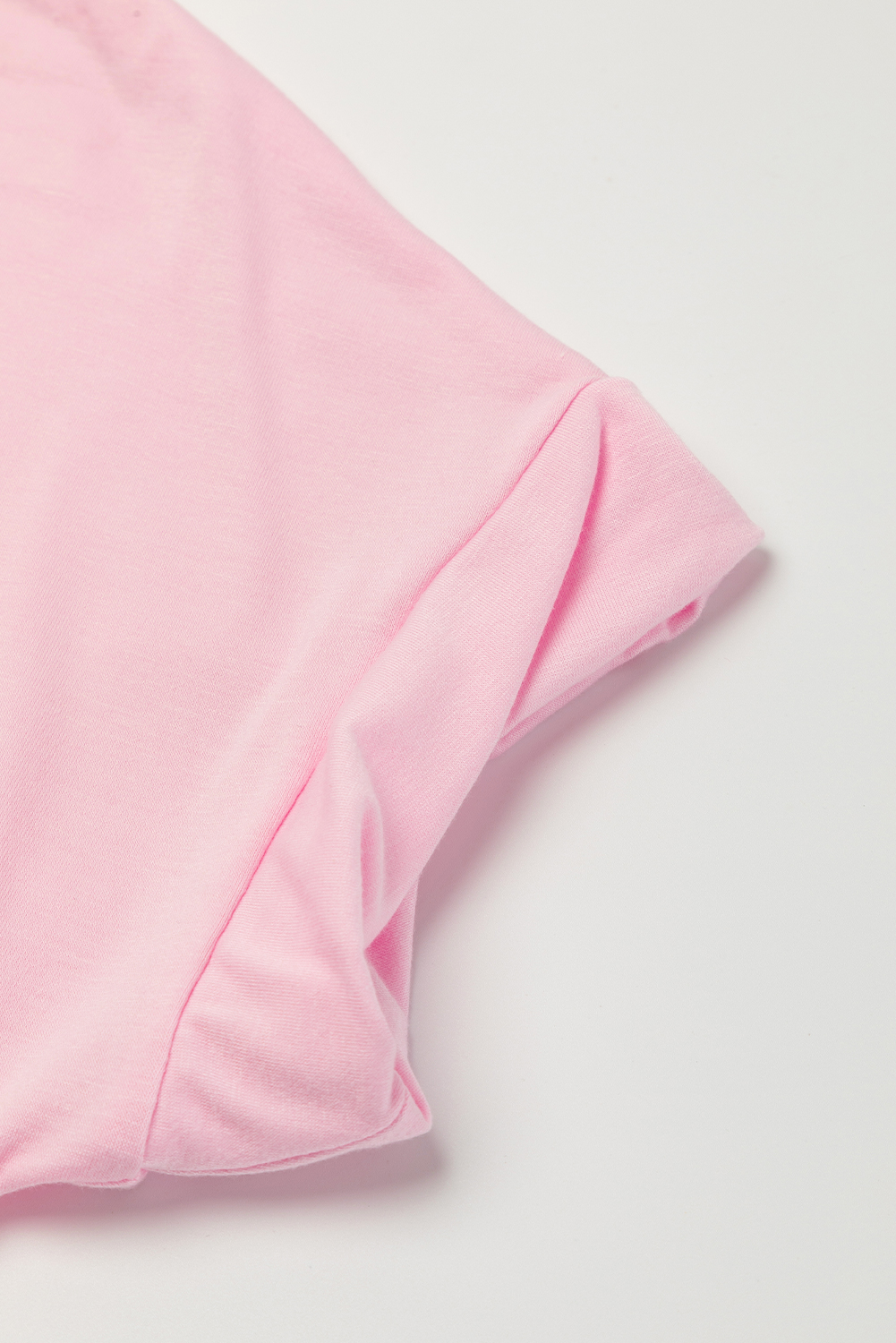 Casual Pink Maxi T-Shirt Dress, Relaxed V Neck With Pockets - Detail View 12 Casual Pink Maxi T-Shirt Dress, Relaxed V Neck With Pockets - Detail View 12