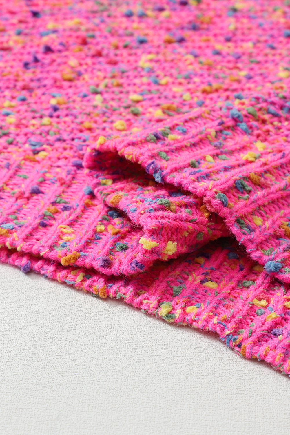 Soft Rosy Knit Sweater, Women's Long Sleeve Daily Pullover - Detail View 9 Soft Rosy Knit Sweater, Women's Long Sleeve Daily Pullover - Detail View 9
