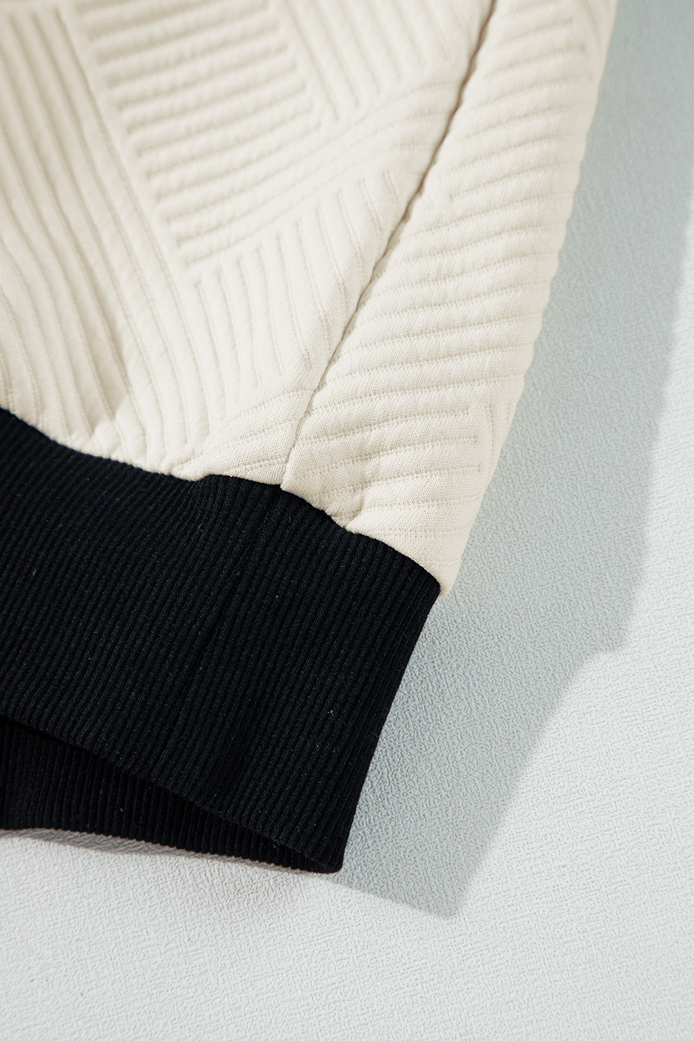 Comfortable Textured Fabric Crew Neck Top for Daily Wear - Fall Fashion - Detail View 11 Comfortable Textured Fabric Crew Neck Top for Daily Wear - Fall Fashion - Detail View 11
