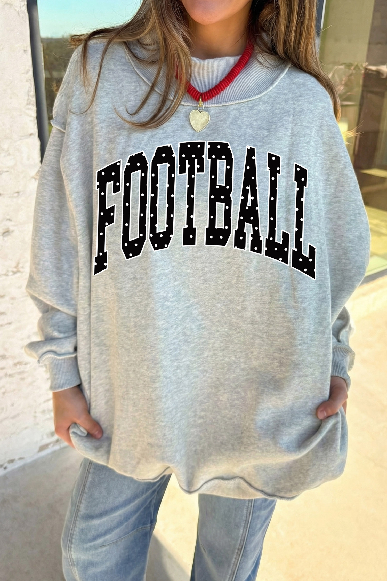 Women's Mock Neck Sweatshirt, Cozy Cotton Blend Pullover - Detail View 3 Women's Mock Neck Sweatshirt, Cozy Cotton Blend Pullover - Detail View 3