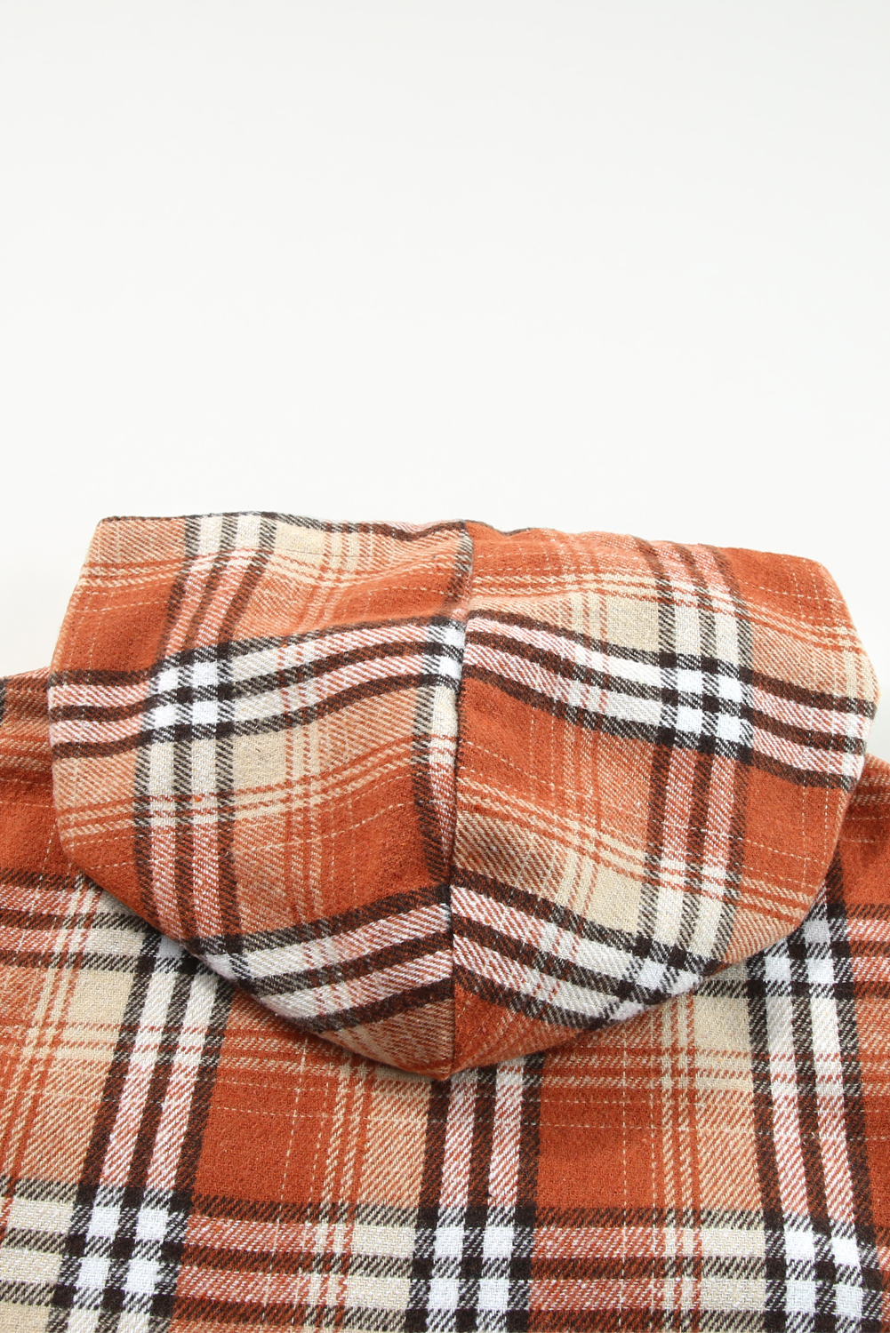Sherpa Lined Plaid Jacket, Long Sleeve Daily Casual Shacket - Detail View 9 Sherpa Lined Plaid Jacket, Long Sleeve Daily Casual Shacket - Detail View 9