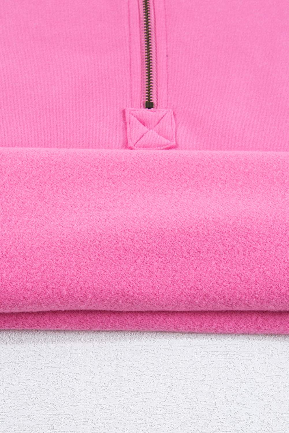 Casual Pink Solid Hoodie - Fleece Lined and Functional for Daily Wear - Detail View 10 Casual Pink Solid Hoodie - Fleece Lined and Functional for Daily Wear - Detail View 10