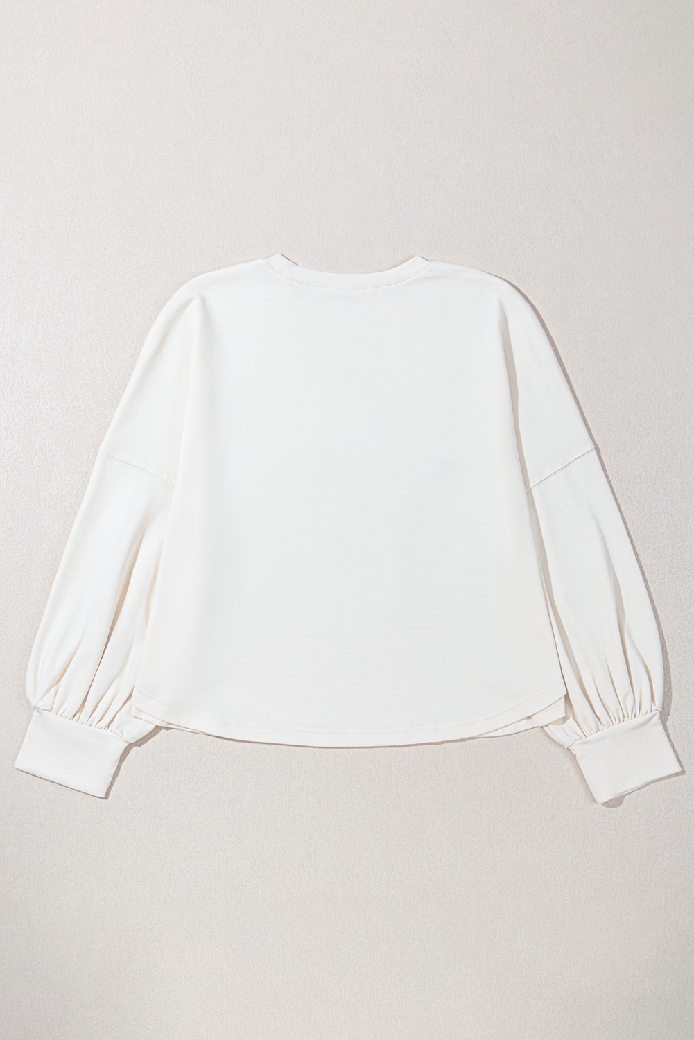 Women's Plus Size Beige Star Shape Studded Crew Neck Long Sleeve T-Shirt - Detail View 9 Women's Plus Size Beige Star Shape Studded Crew Neck Long Sleeve T-Shirt - Detail View 9