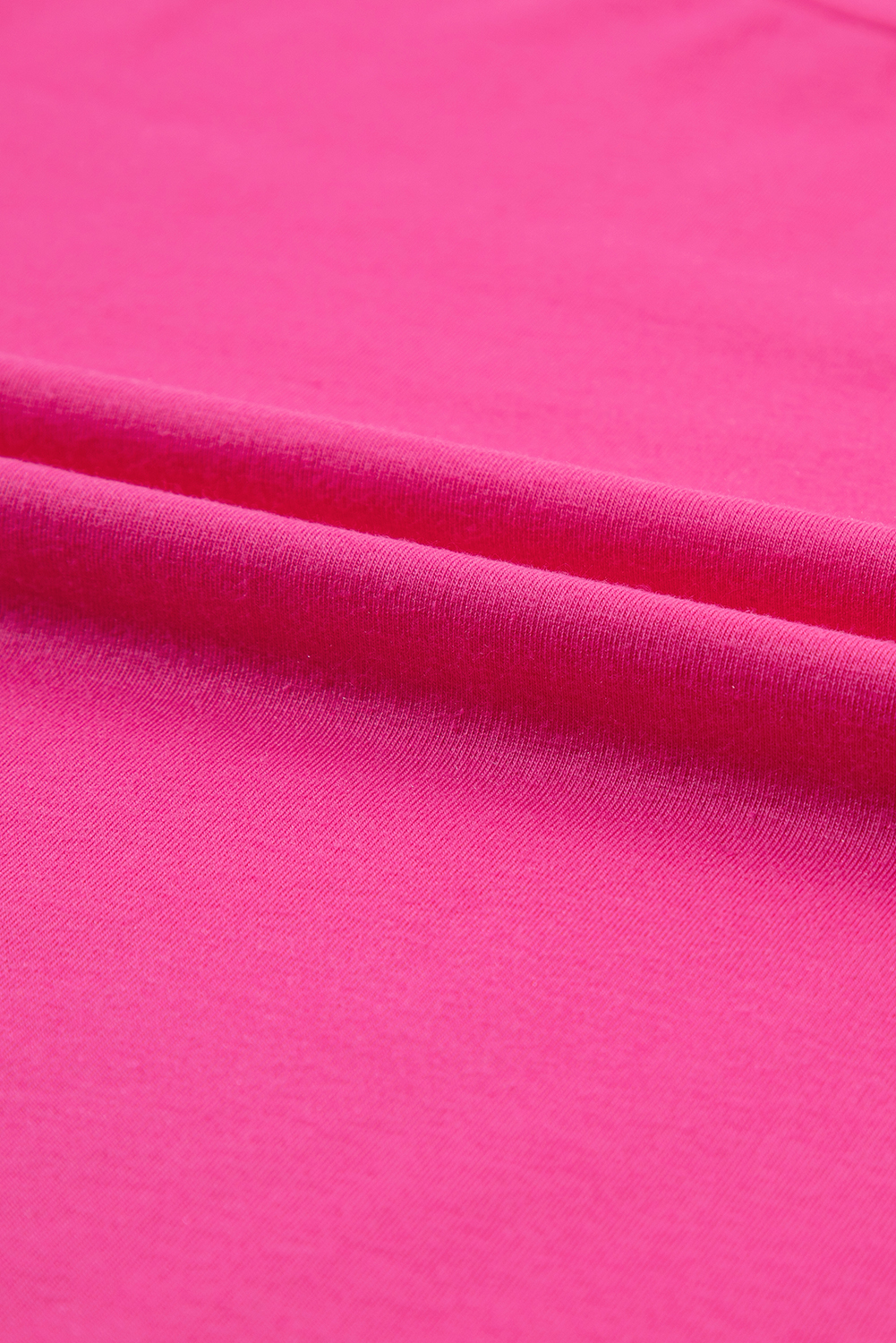 Solid Rose Red Crew Neck Top, Women's Casual Summer Tee - Detail View 14 Solid Rose Red Crew Neck Top, Women's Casual Summer Tee - Detail View 14