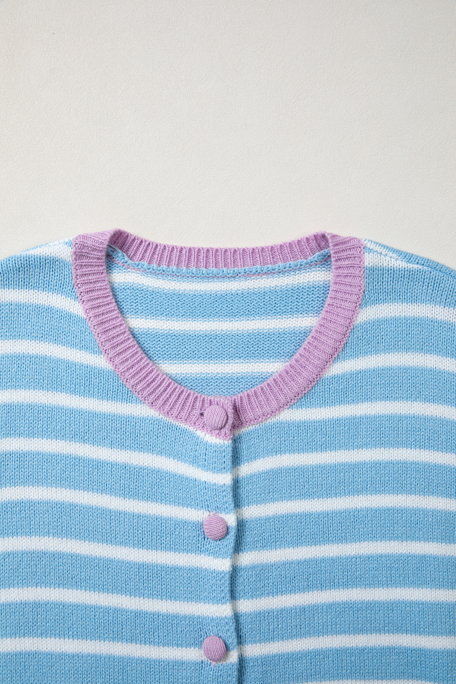 Casual Fall Striped Cardigan, Soft Button Front Knit Layer - Detail View 15 Casual Fall Striped Cardigan, Soft Button Front Knit Layer - Detail View 15