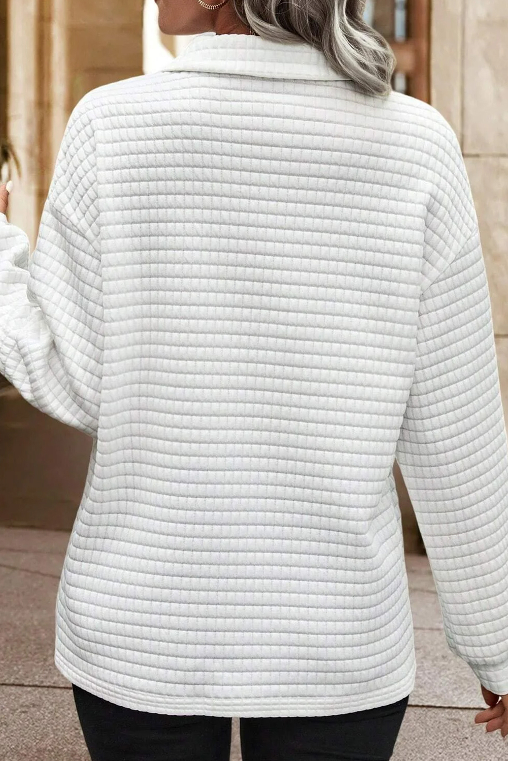 Soft Fabric Textured Long Sleeve Shirt for Daily Wear - Modern Style - Detail View 3 Soft Fabric Textured Long Sleeve Shirt for Daily Wear - Modern Style - Detail View 3