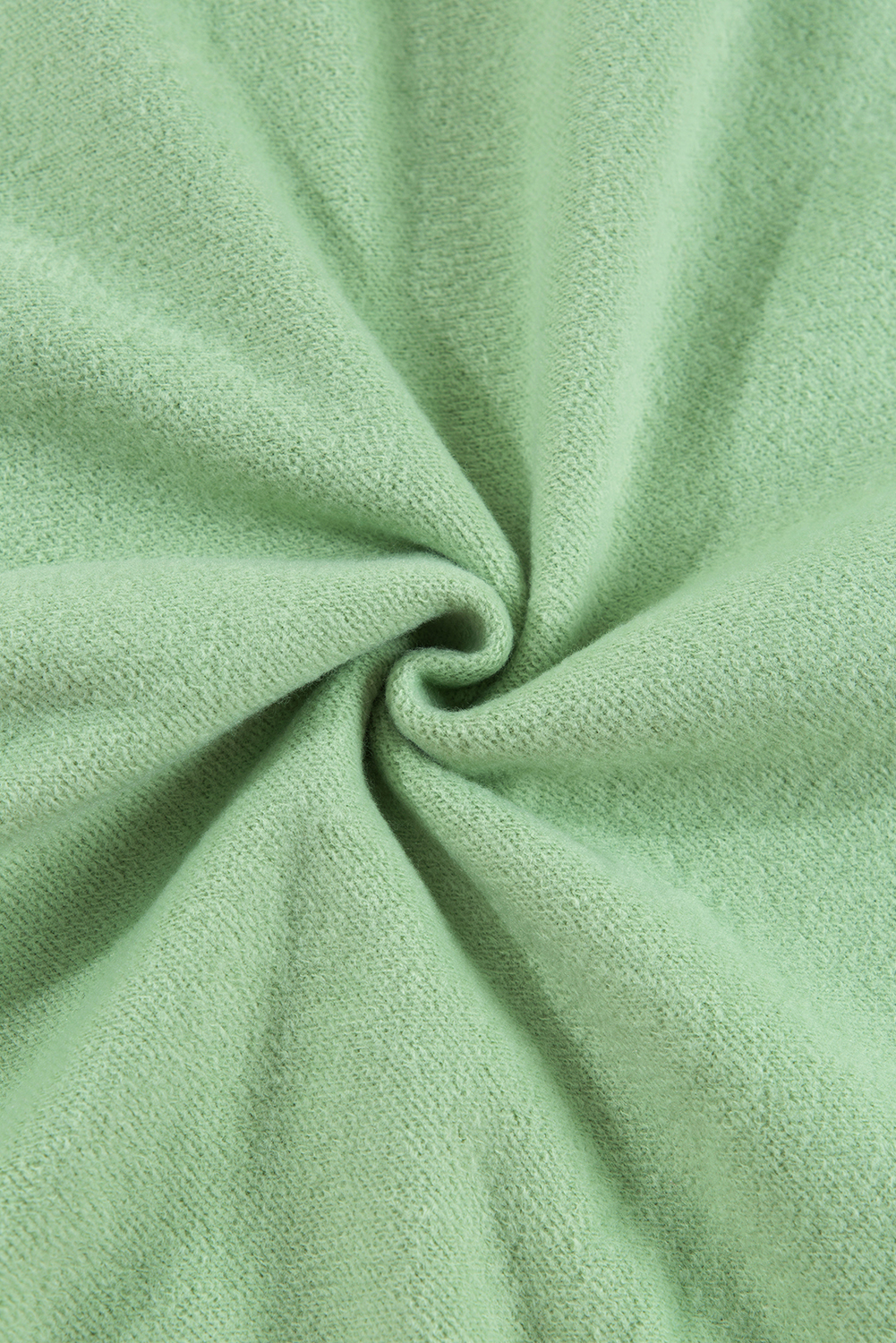 Women's Smoke Green Solid Drop Shoulder Fleece Lined Sweatshirt - Detail View 11 Women's Smoke Green Solid Drop Shoulder Fleece Lined Sweatshirt - Detail View 11