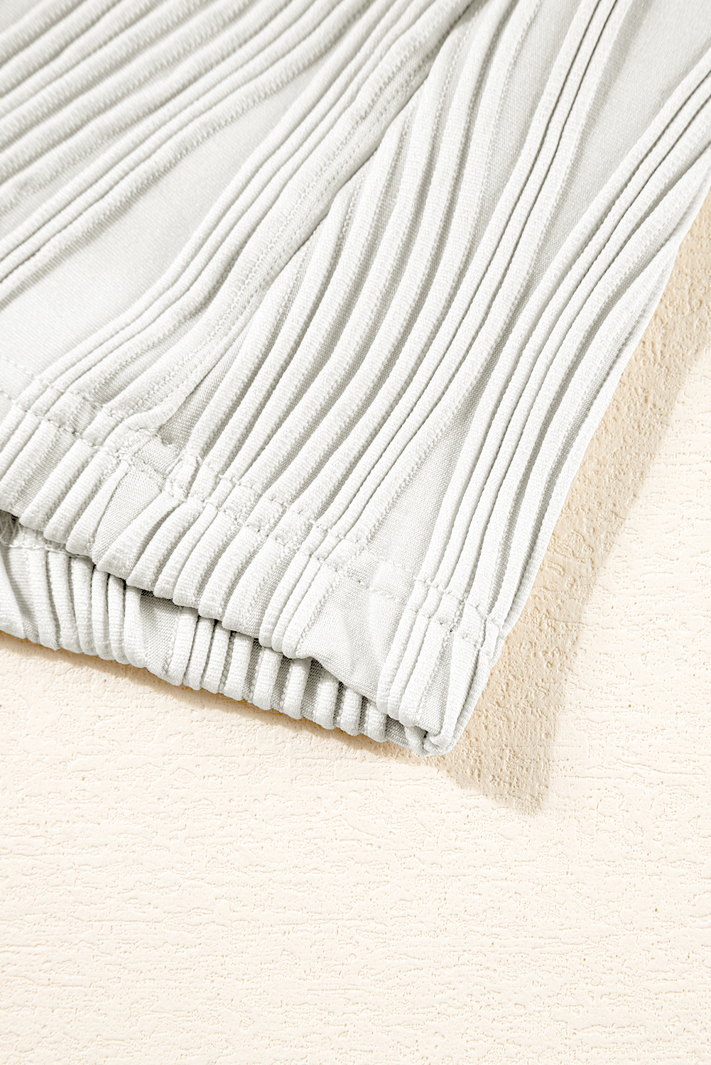 Versatile Long Sleeve Top: Timeless Design, Solid White Color - Detail View 8 Versatile Long Sleeve Top: Timeless Design, Solid White Color - Detail View 8